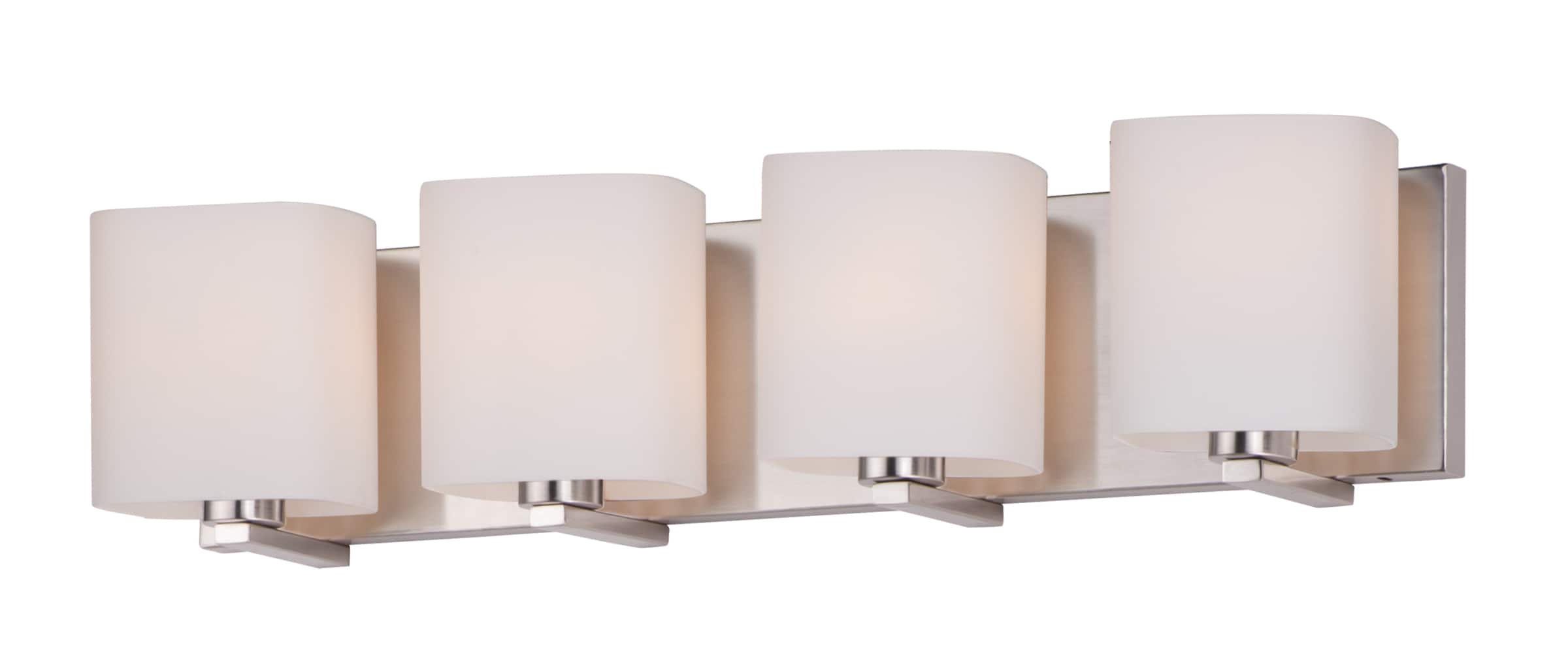 Maxim Lighting 11254SWSN Wrap 26.25-in 4 -Light Satin Nickel Modern/contemporary Vanity light