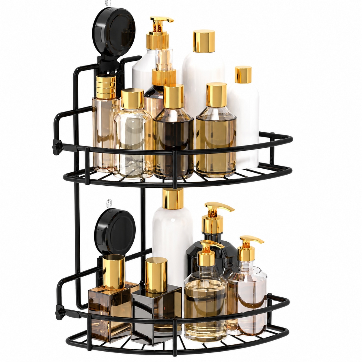 Paradigms Interiors 2 Pack Suction Cup Corner Shower Shelf Rustproof 304 Stainless Steel No Drilling Bathroom Organizer #514068539278