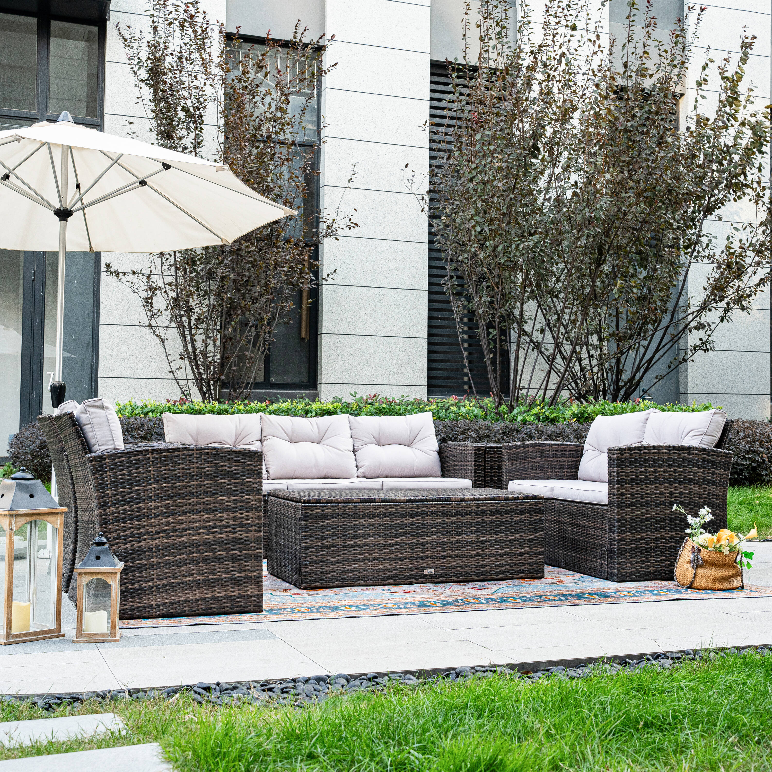 Direct Wicker DWS-N1503-BROWN Patio-Conversation-Sets - View #4
