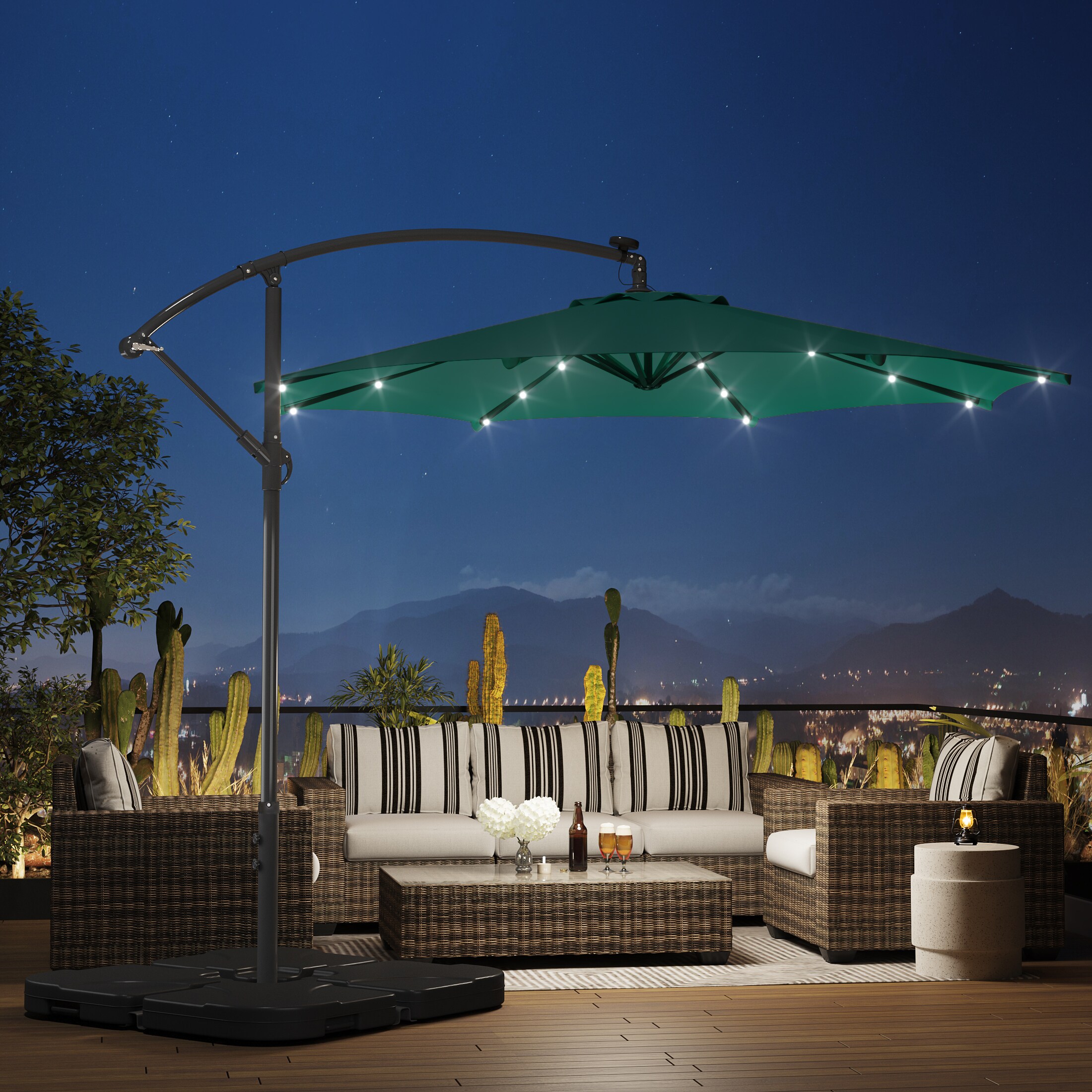 Westin Furniture OS3002-DKGR Umbrellas-2 - View #2