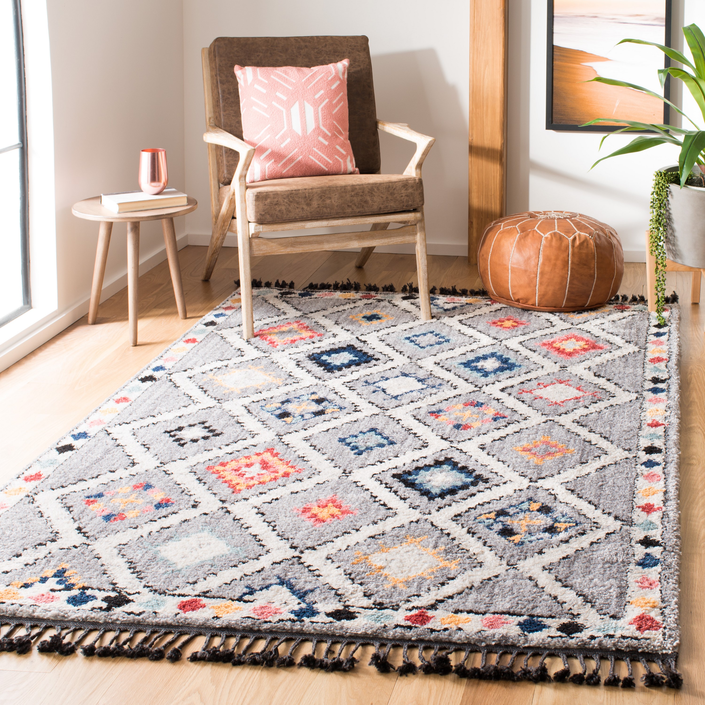 Safavieh Morocco Nedil 4 x 6 Gray Indoor Abstract Area Rug at Lowes.com