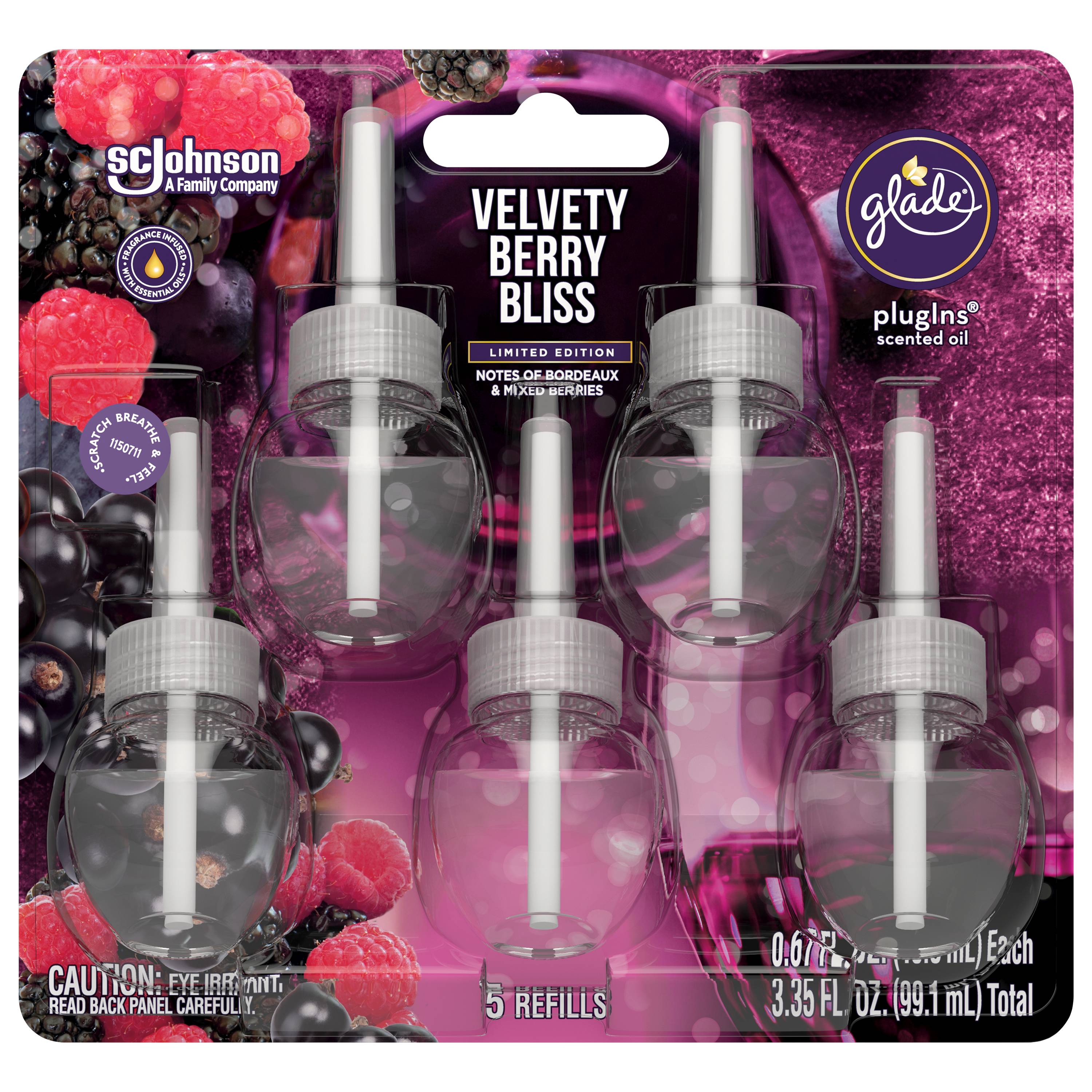Glade 5-Pack  oz Velvety Berry Bliss Plug-in Air Freshener in the  Air Fresheners department at 