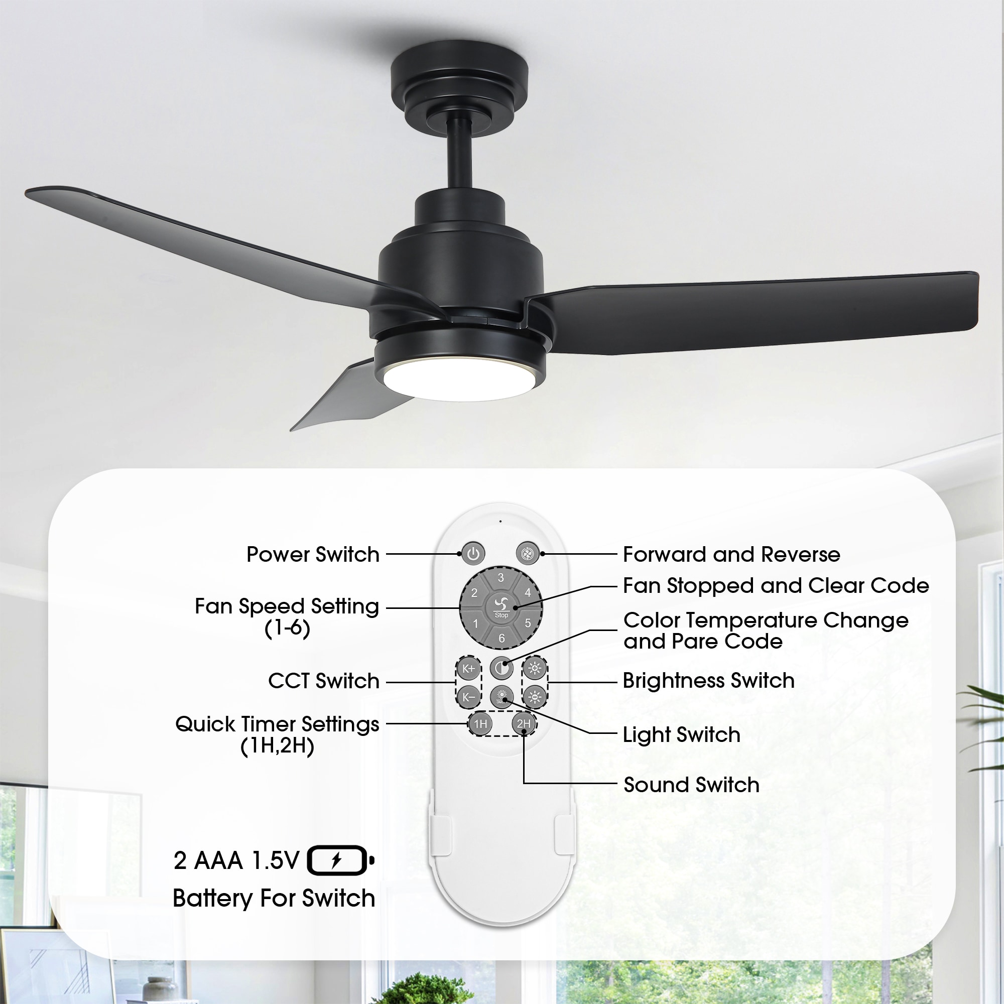 VACZON VZA01A116BK Ceiling-Fans - View #6