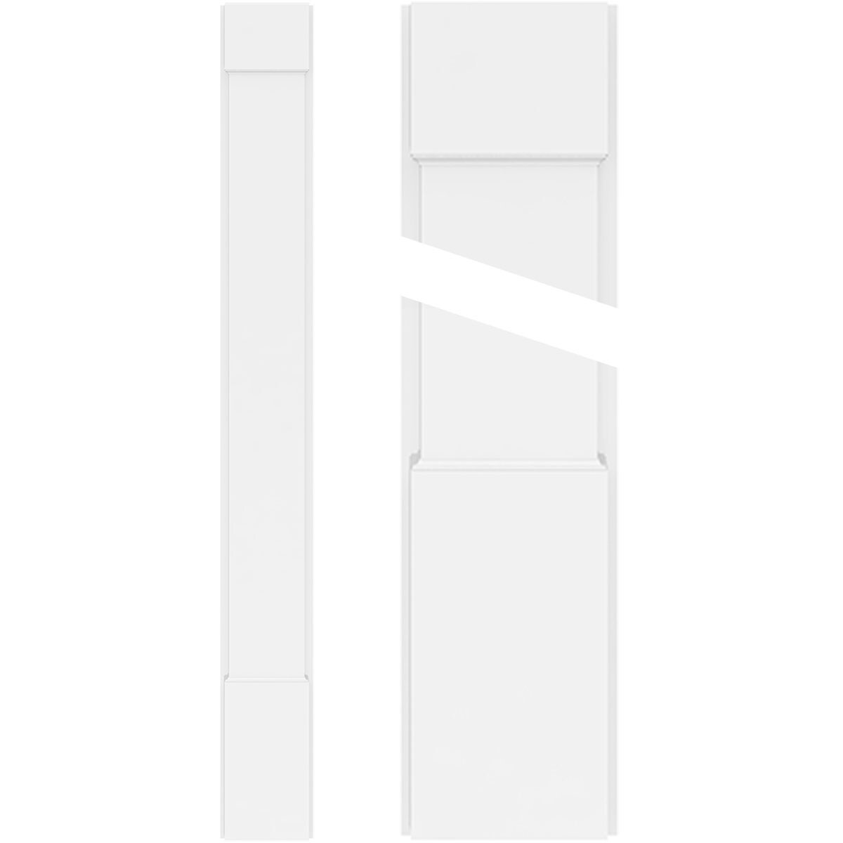 Ekena Millwork PILP10X090SM01-2 PVC Pilasters 10-in x 90-in Unfinished PVC Pilaster Entry Door Casing Accent