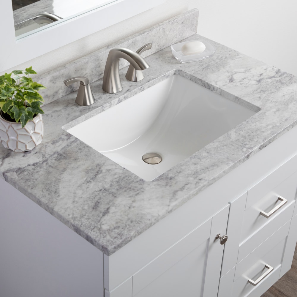 Style Selections Stone Effects 37-in x 22-in Solstice Cultured Marble ...