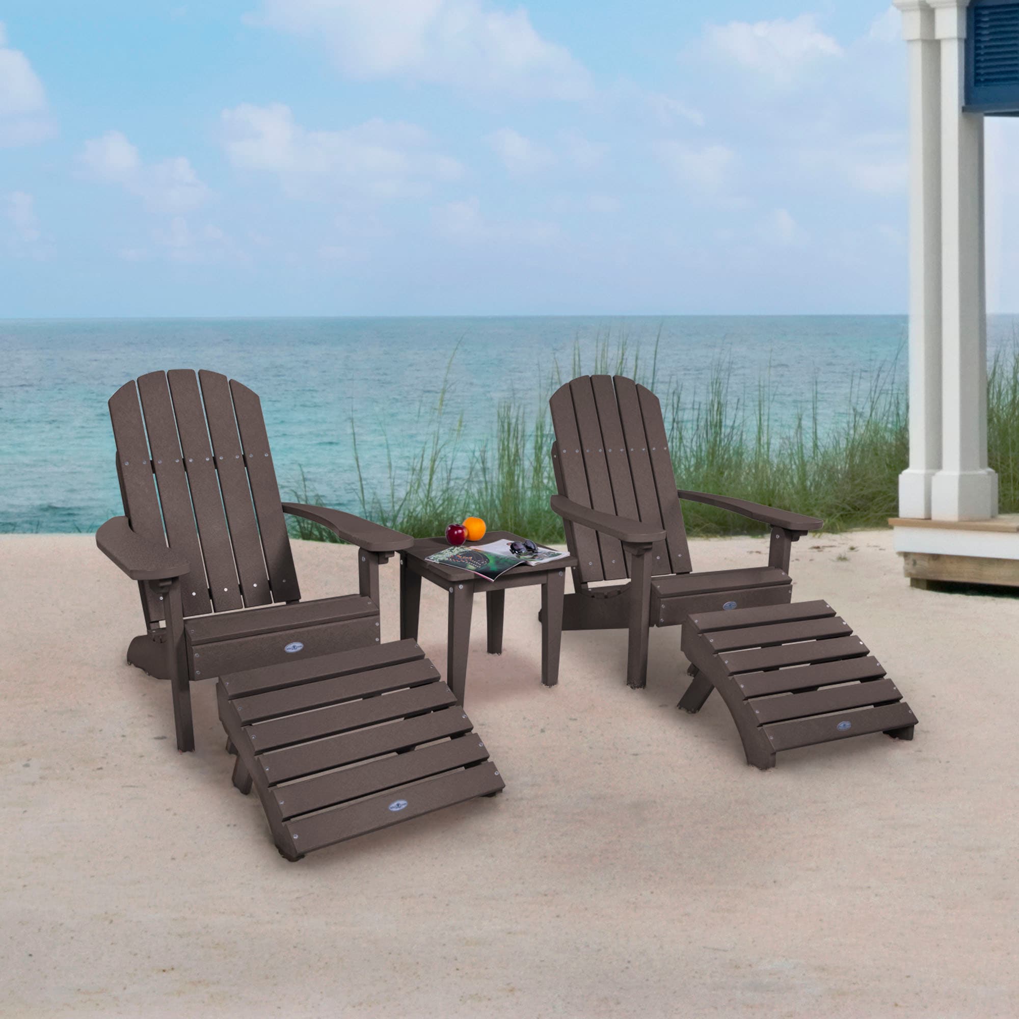 highwood BV-KT5CLAS104-MBR 5 -Piece Patio Conversation Set