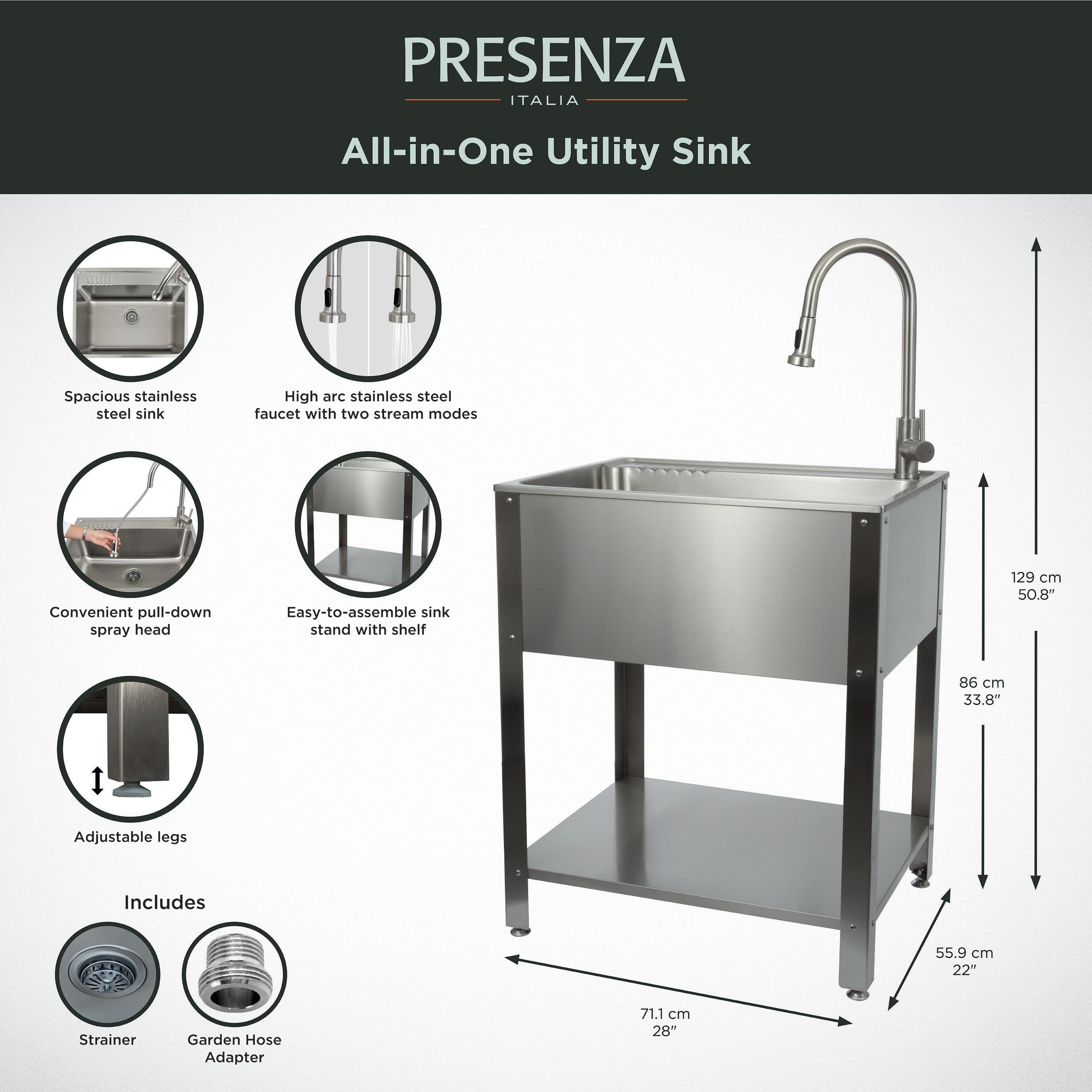Presenza 78794 Laundry-Tubs-Utility-Sinks - View #10
