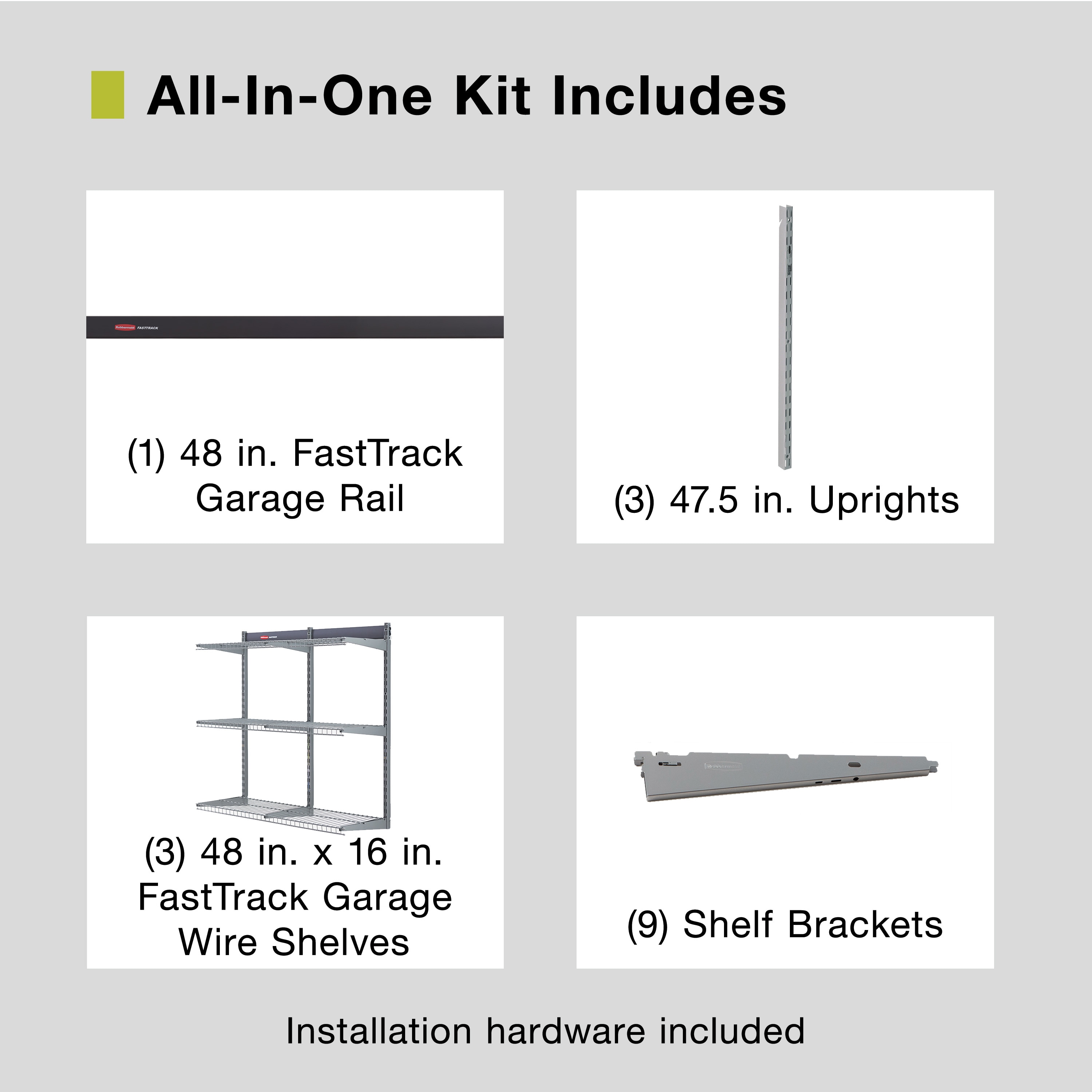 Rubbermaid 2064666 Garage-Storage-Rail-Sys-Acc - View #5