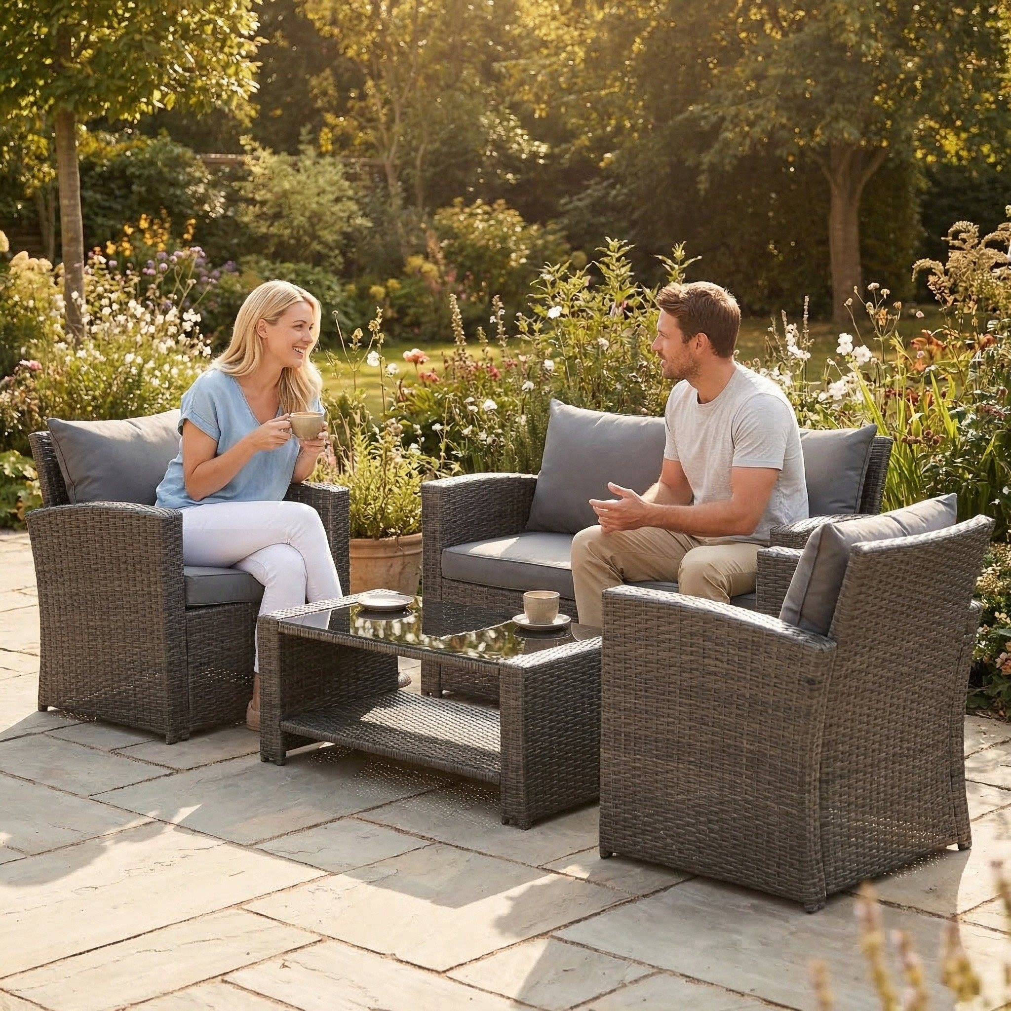 HOYOA GYDZ401GRAY Patio-Conversation-Sets - View #2