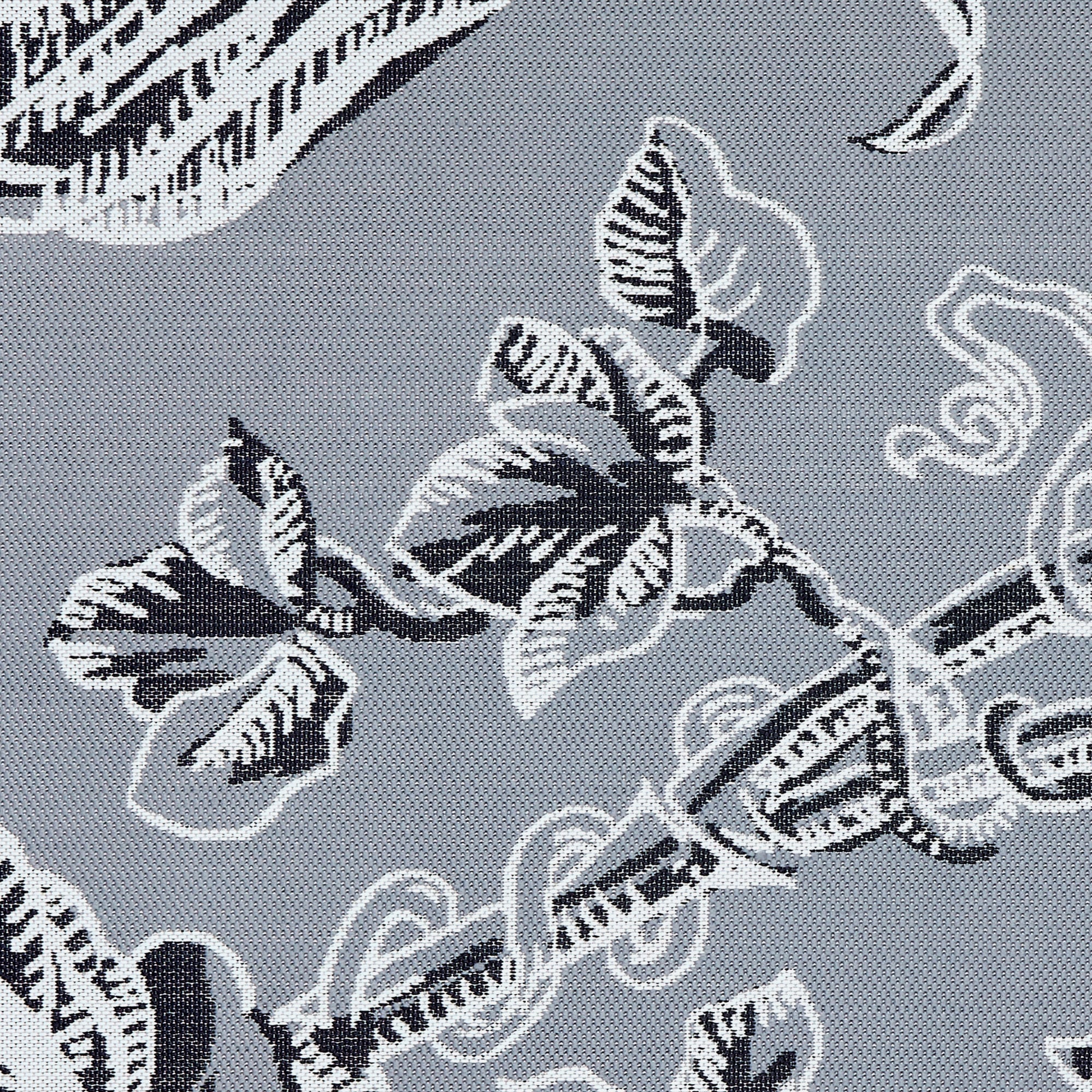 Reversible Gray and Yellow Floral 8' x 10' Synthetic Rug