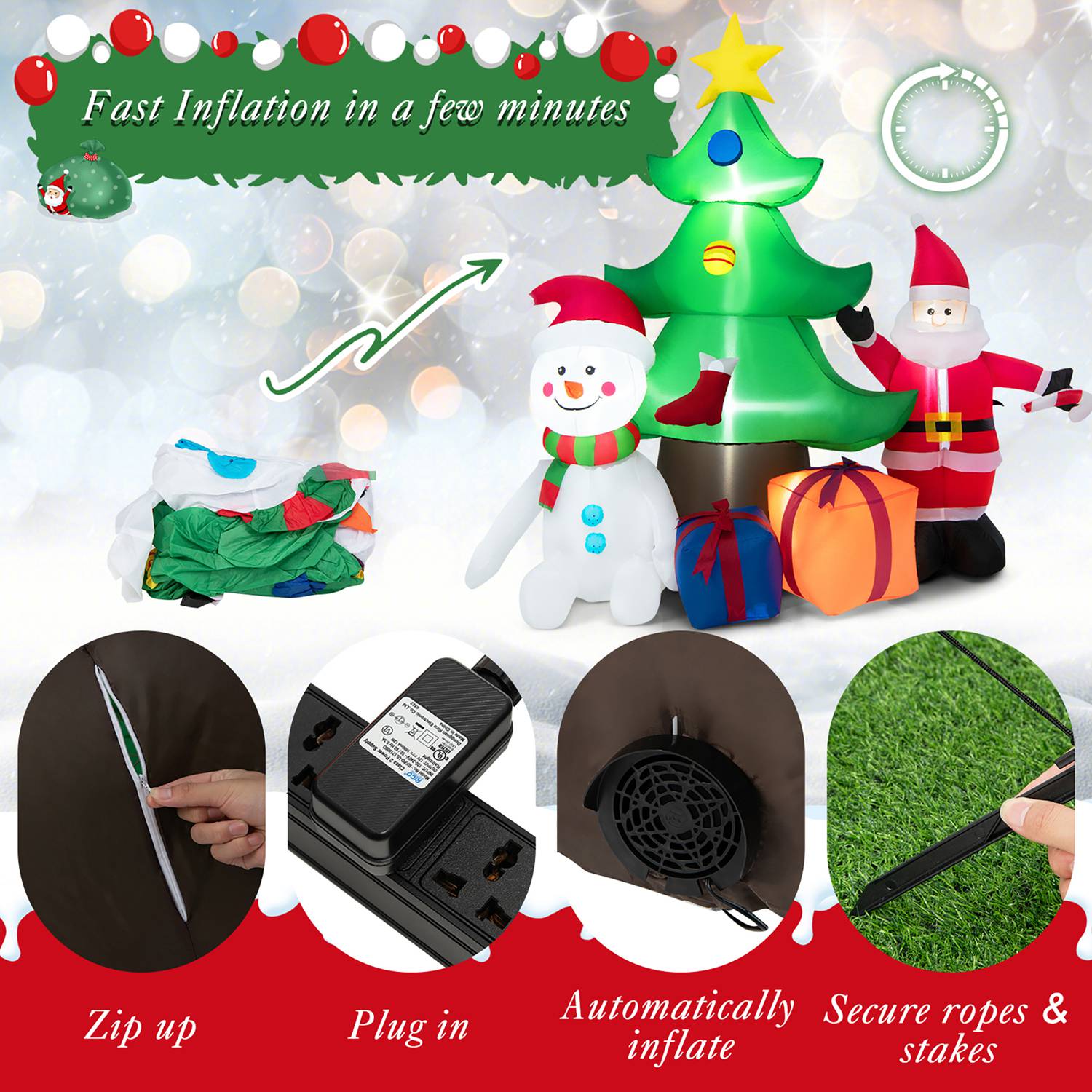 Costway CSHY000459 Christmas-Inflatables - View #8