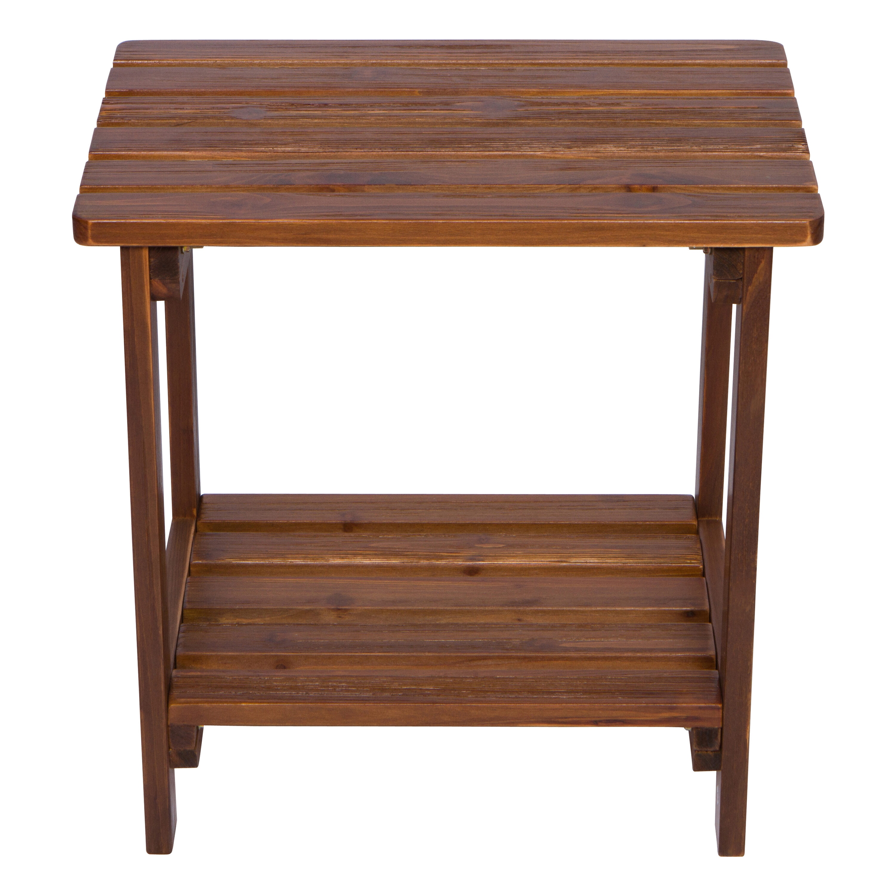 Shine Company 4114OA Rectangle Outdoor End Table 14-in W x 19.75-in L
