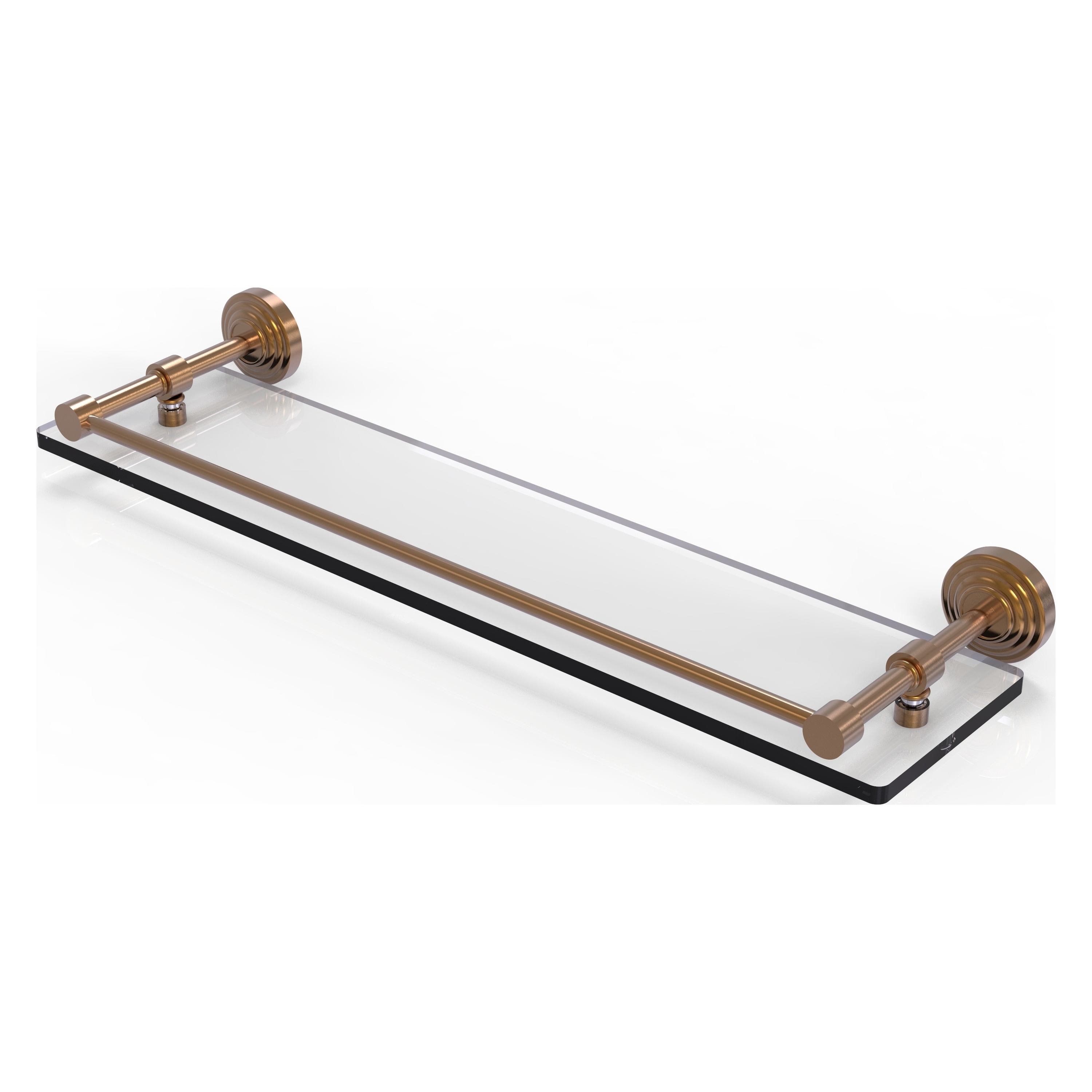 Allied Brass WP-1/22-GAL-BBR Waverly Place Brushed Bronze 1-Tier Wall Mount Bathroom Shelf (22-in x 3-in x 5-in)