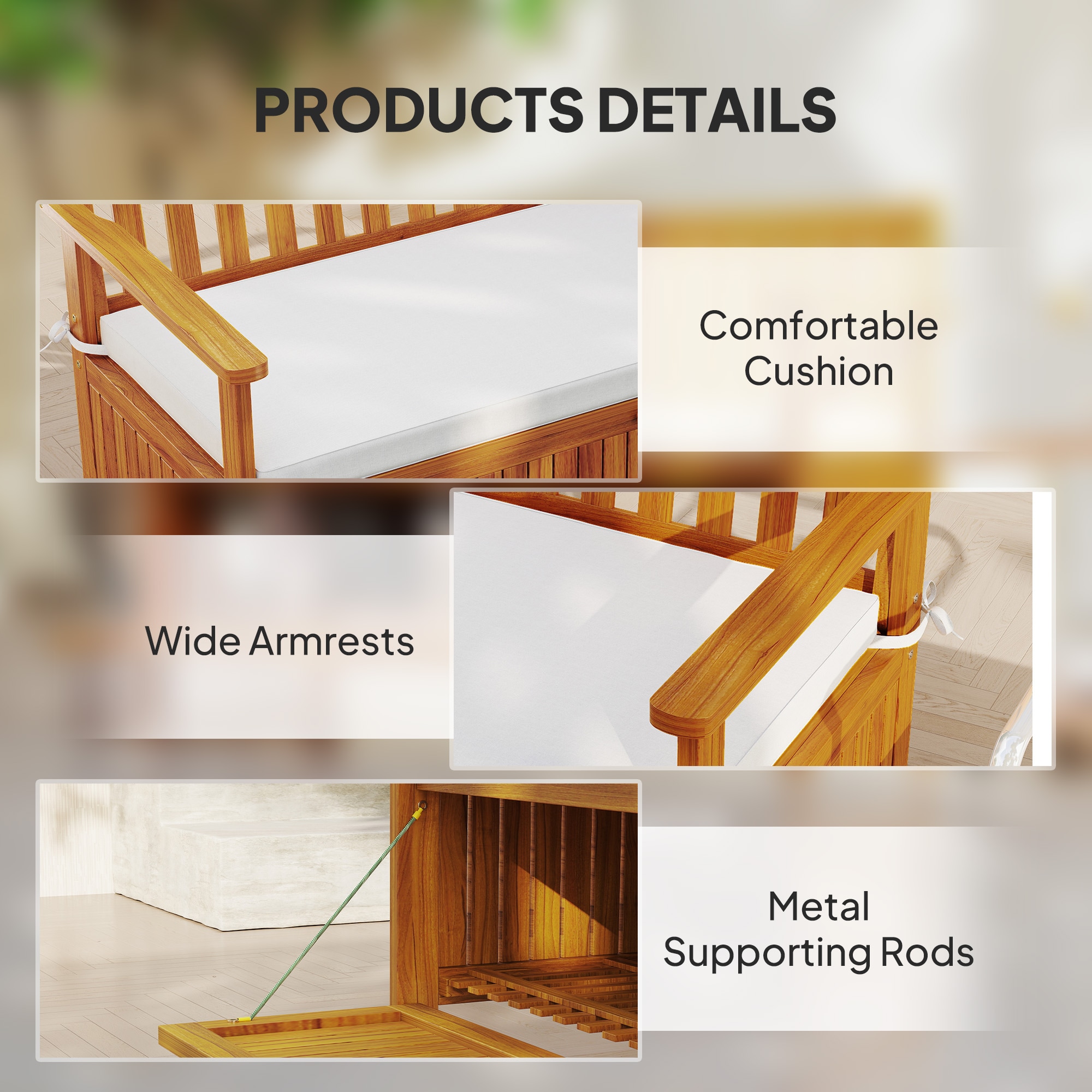 Outsunny 84G-512V00TK Garden-Stools - View #7