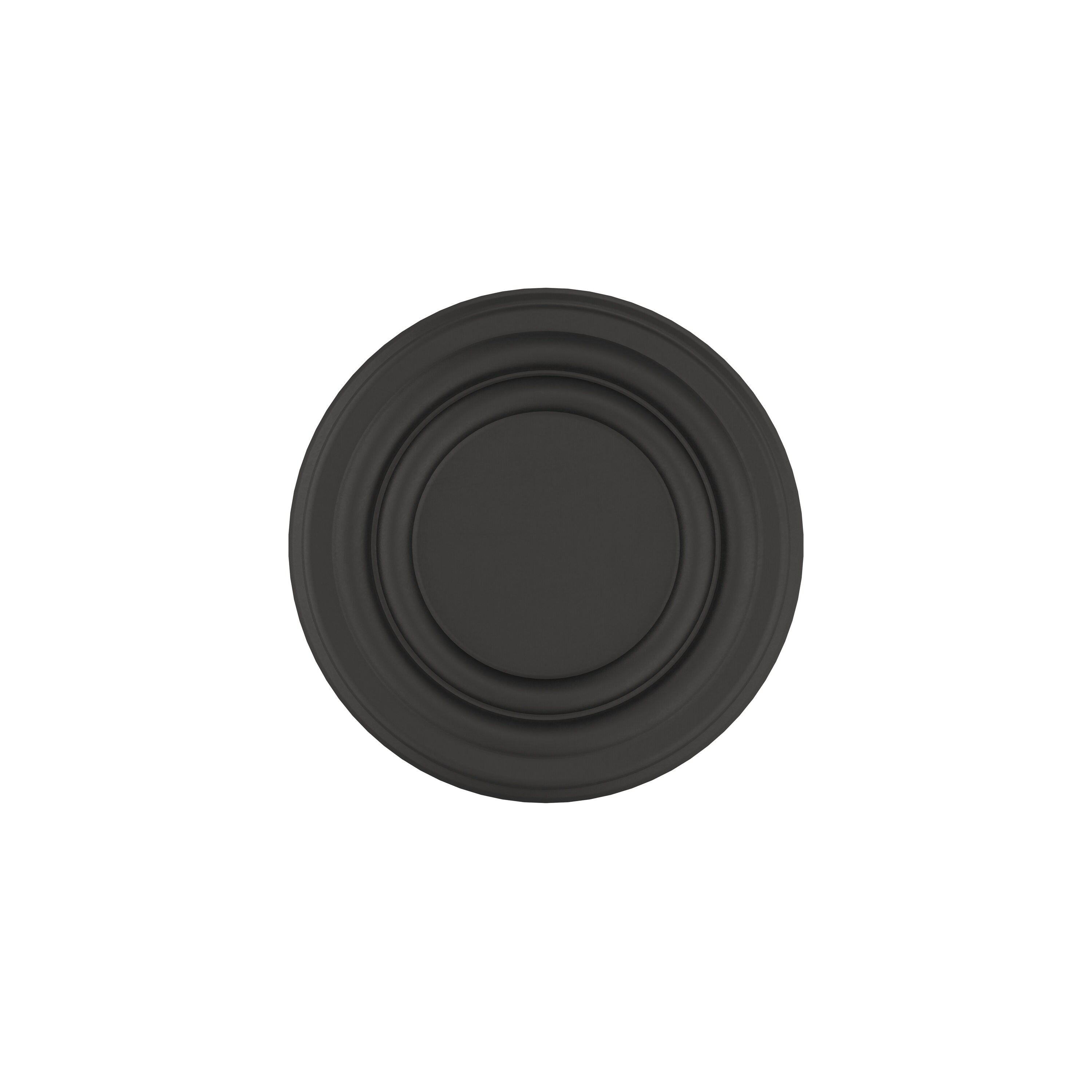 Matte Black Round Steel Cabinet Knob with Mounting Hardware