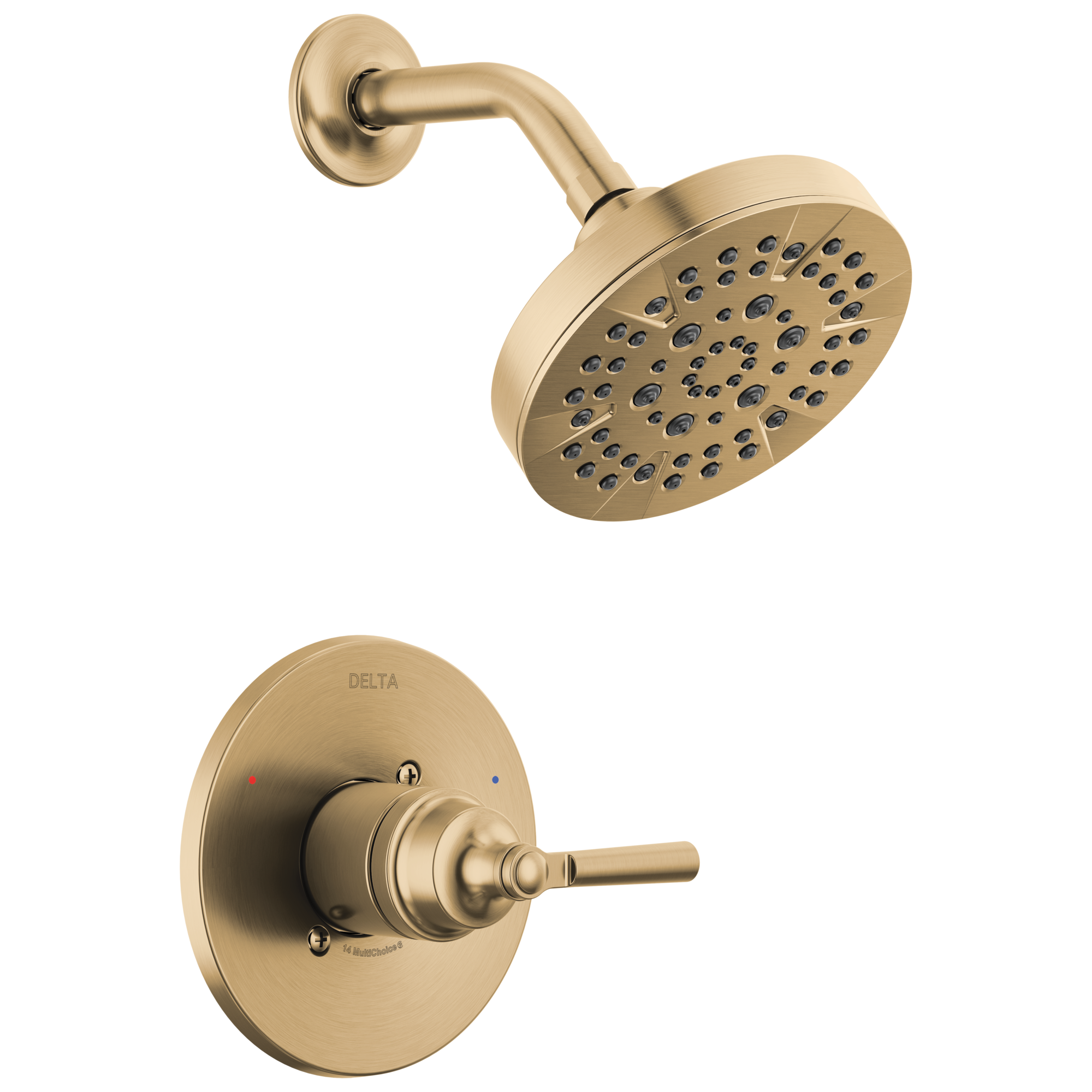 Delta Saylor Champagne Bronze 1-handle Multi-function Round Shower Faucet  in the Shower Faucets department at