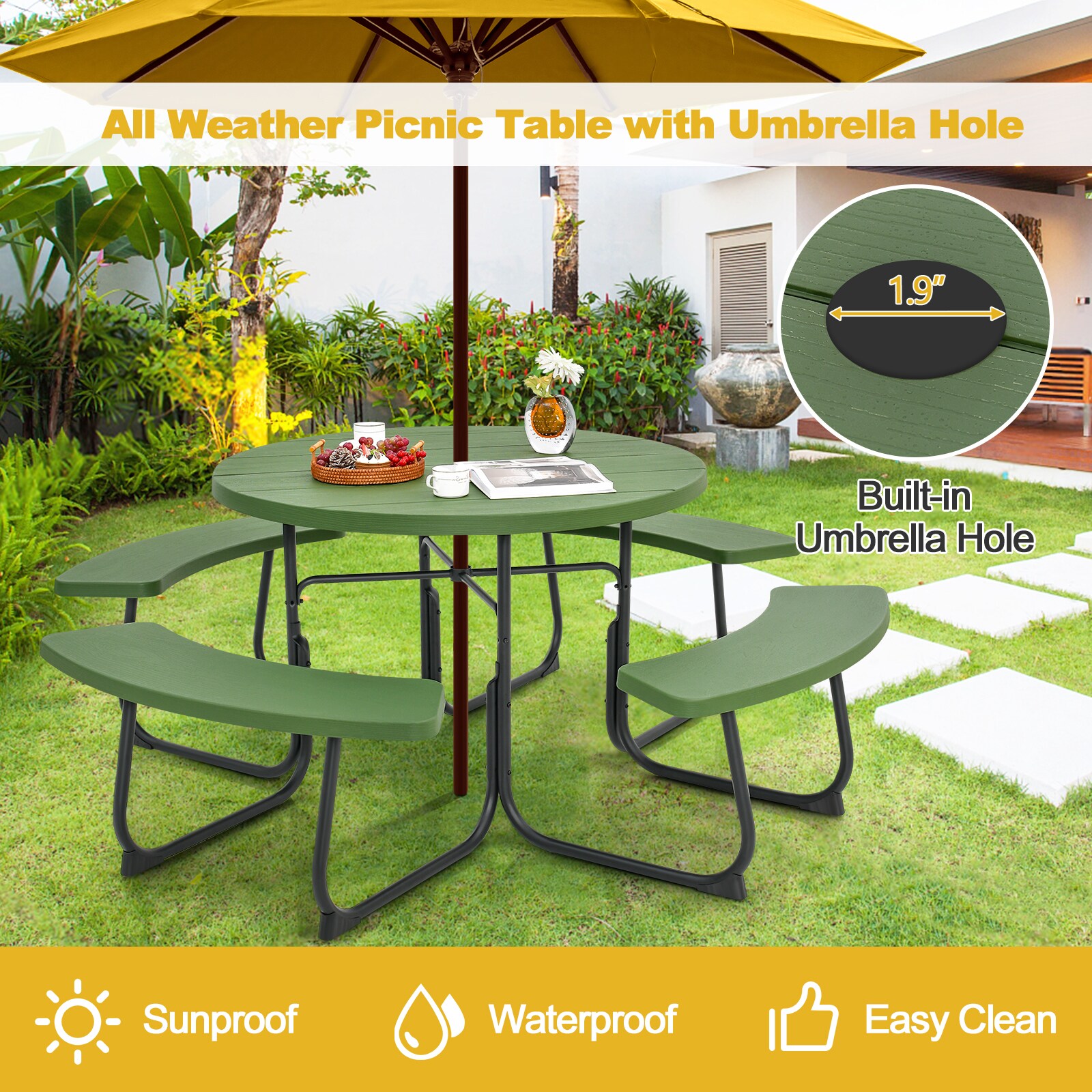 Forclover HBV-1264LS Picnic-Tables - View #8