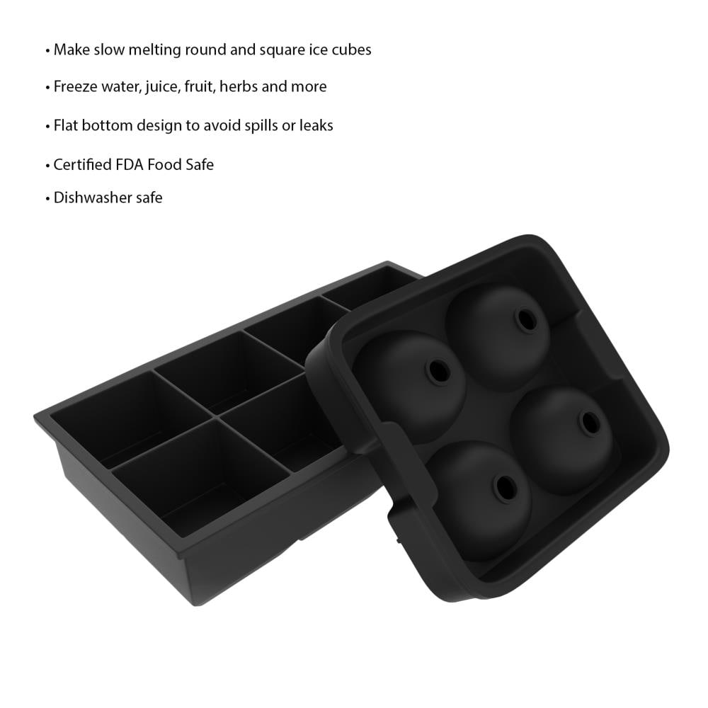 Black Duck Brand Holiday/Christmas Shaped Silicone Ice Cube Trays/Food  Molds - Set of 3