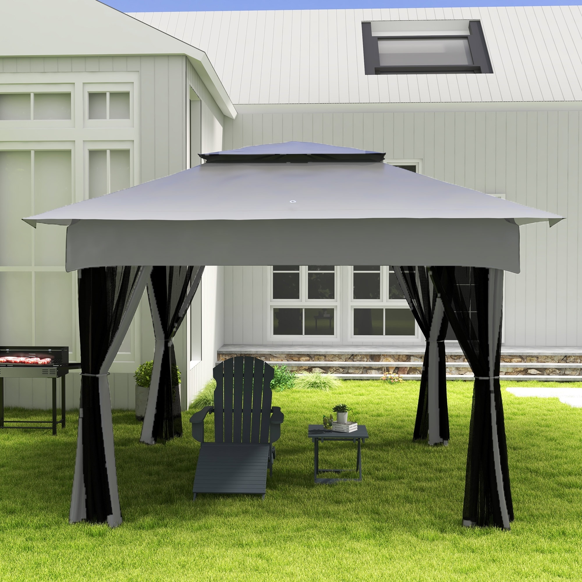 Outsunny 846-075V00BK Charcoal-Grills - View #9
