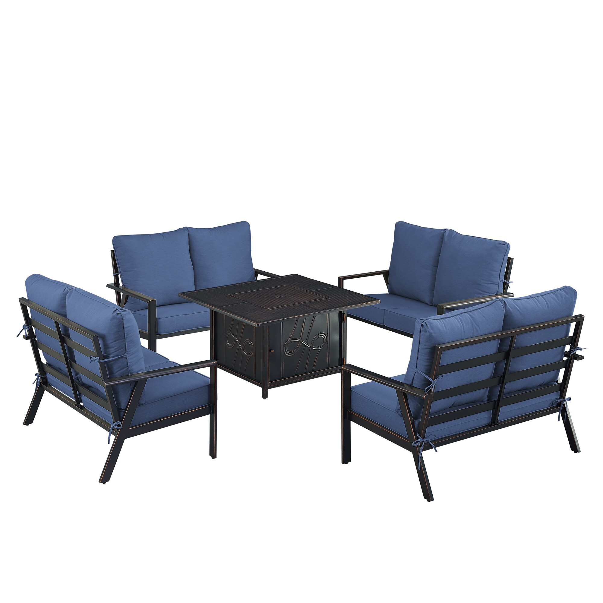 Oakland Living LUX4LSREGISBLCUA Patio-Conversation-Sets - View #4