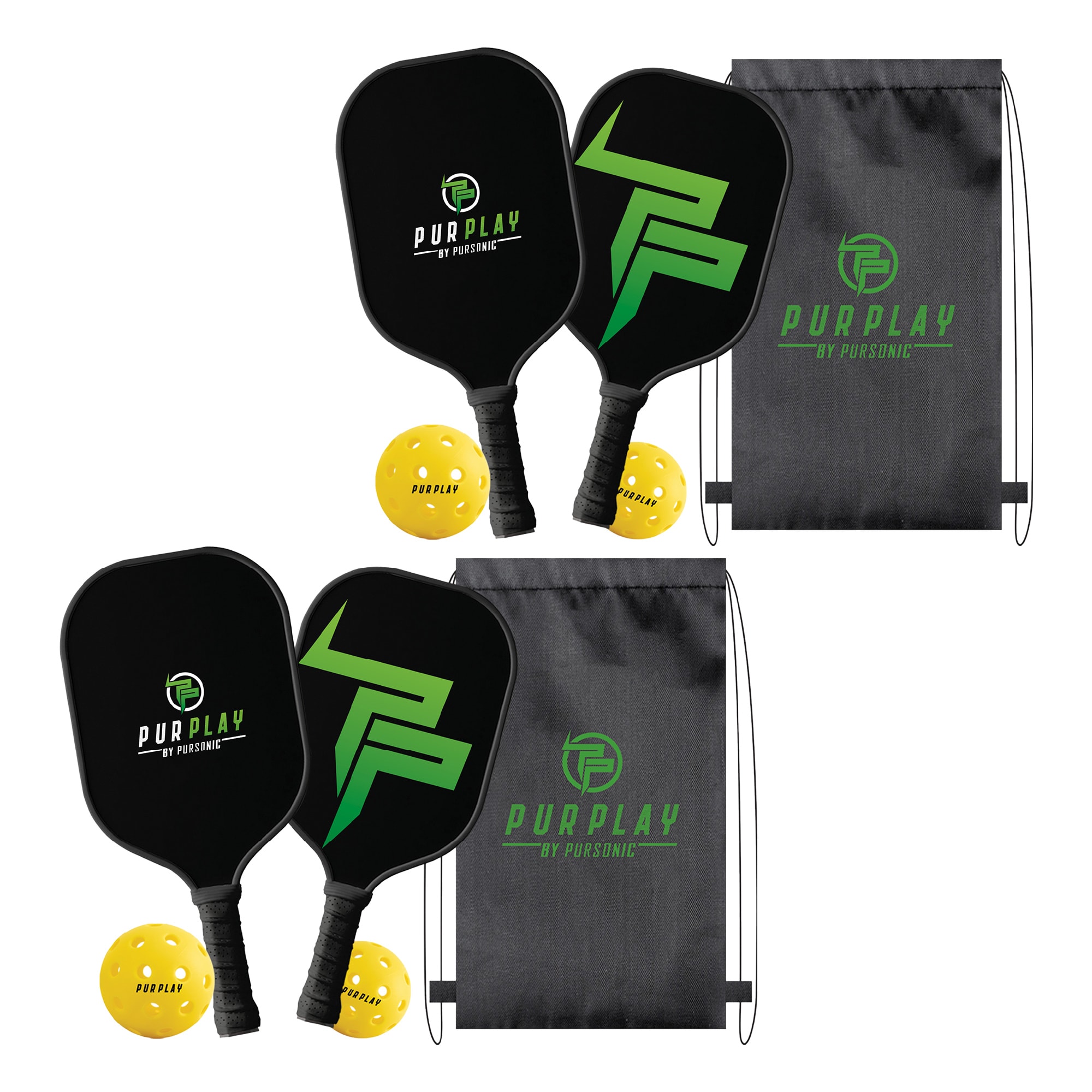 Pursonic The Ultimate Pickleball High Performance Set 4 Paddles 4 Balls ...