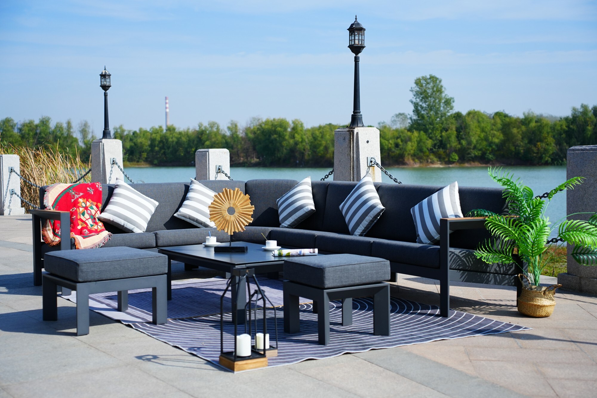 Direct Wicker DWS-2327-GR Patio-Conversation-Sets - View #3