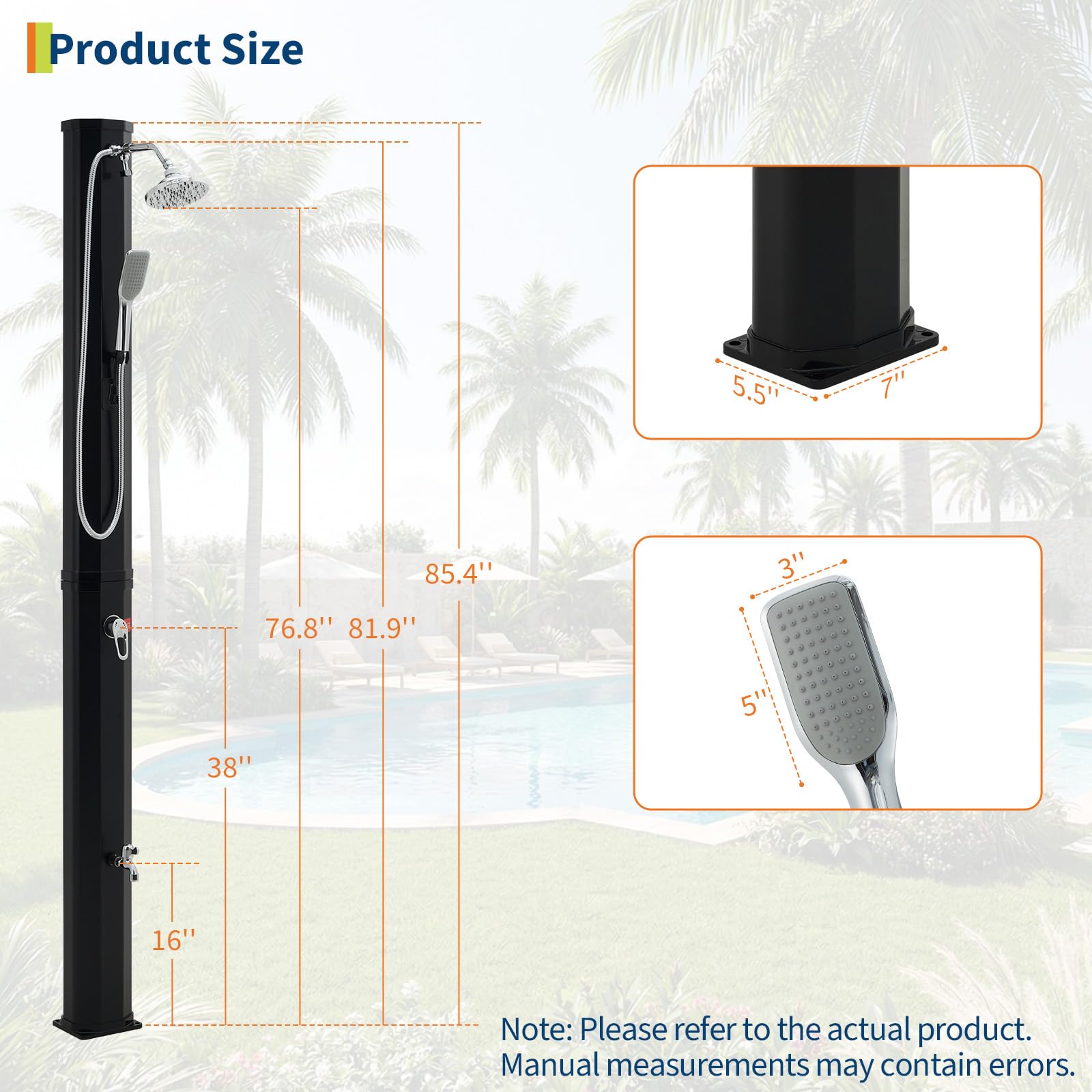 GarveeLife CLJ-KNTQZIYRTVN Outdoor-Showers - View #6