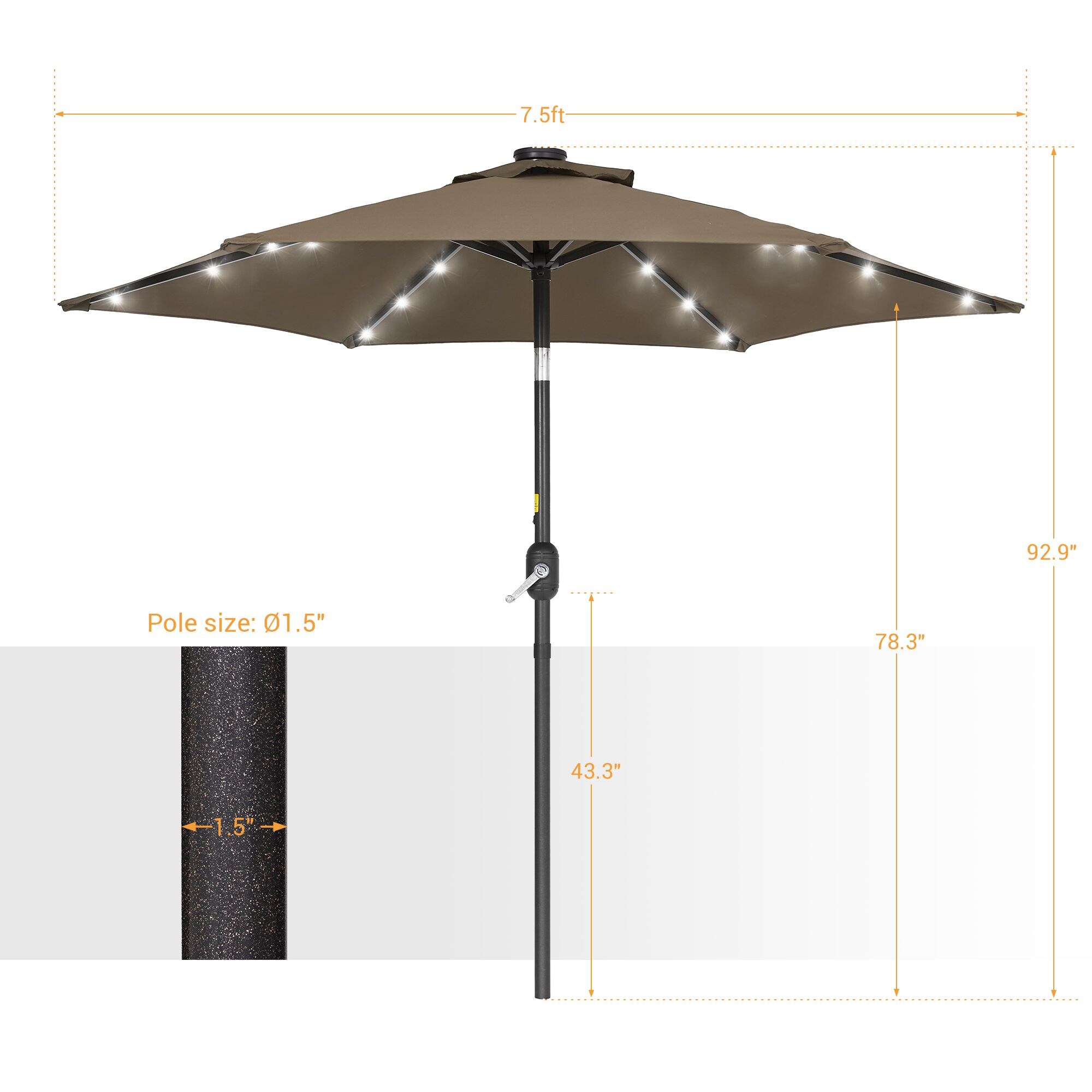 Sonkuki SD-TJLED75TP Umbrellas-2 - View #2