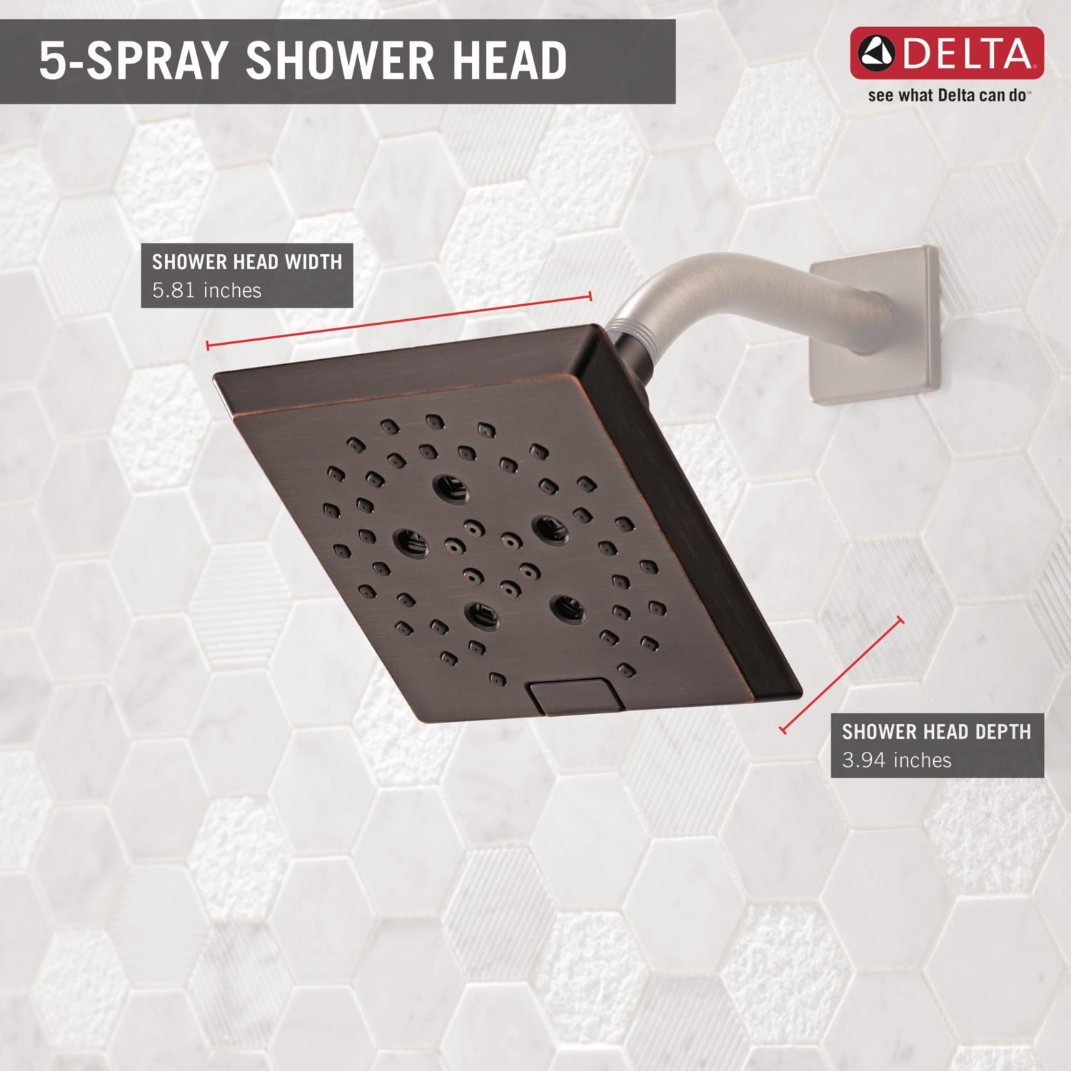 Delta 52664-RB Fixed-Showerhead - View #3