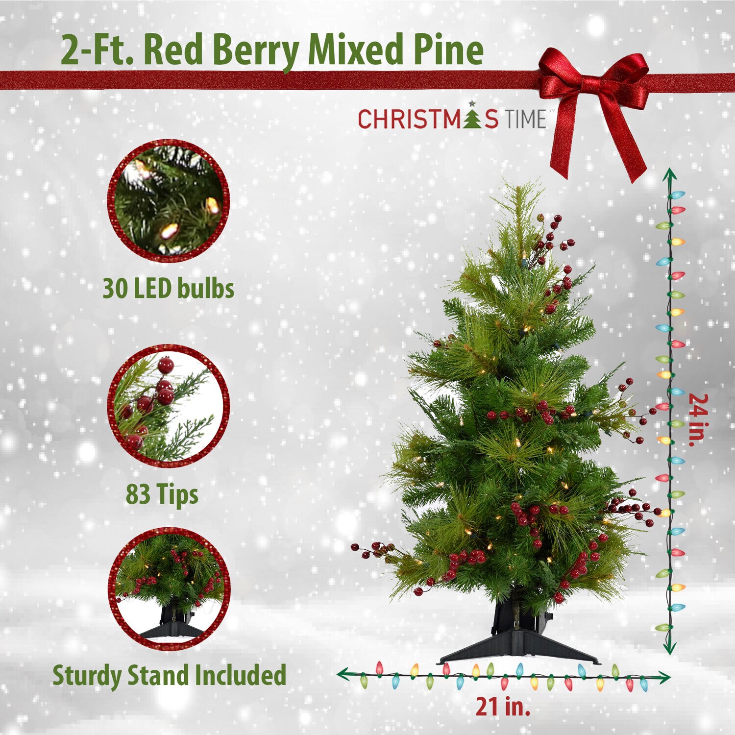 Christmas Time CT-RB028-LED Artificial-Christmas-Trees - View #5