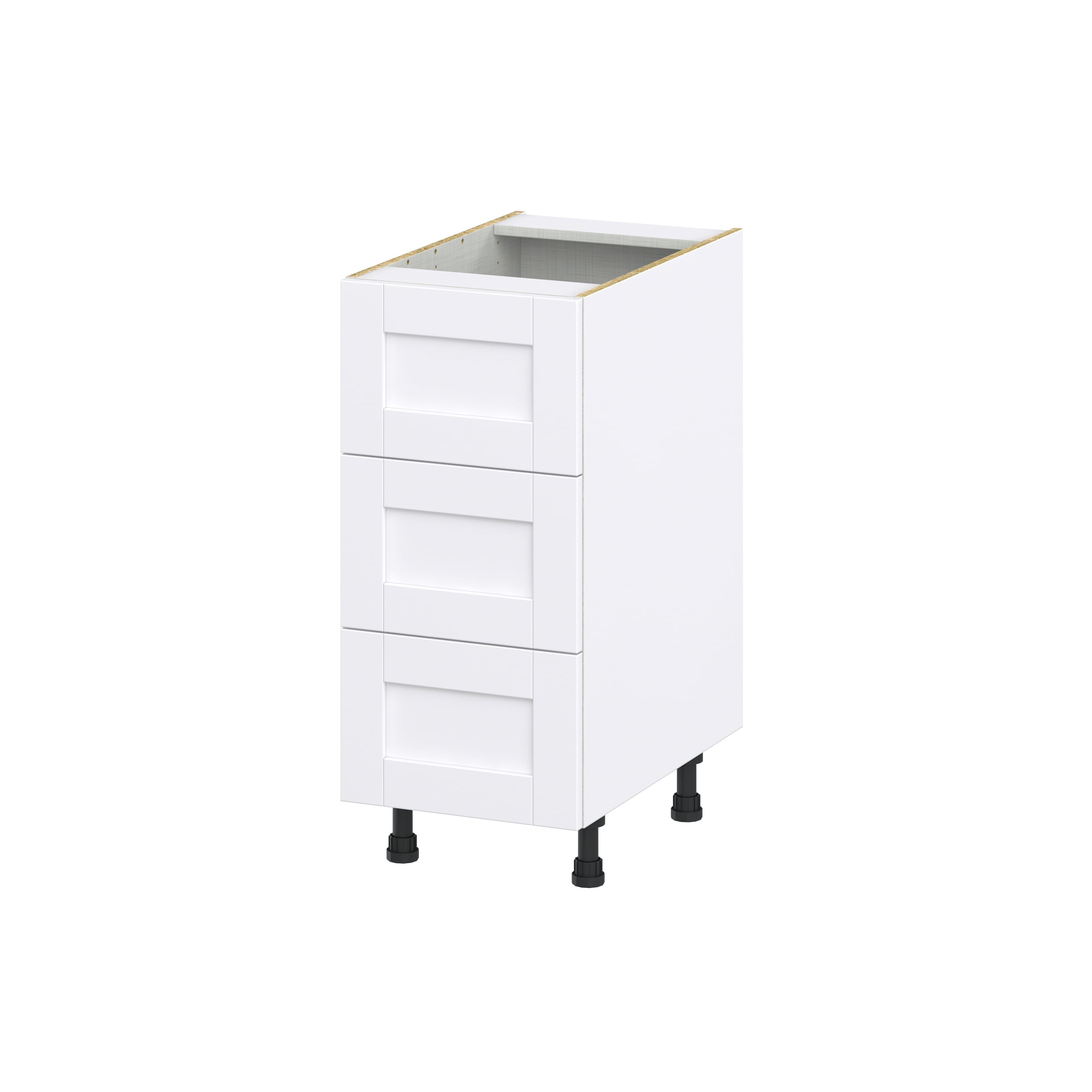 Hugo&Borg DSB3DA15-RM Rosemont 15-in W x 34.5-in H x 24-in D Glacier White 3 -Drawers Drawer Base Fully assembled Cabinet Shaker)