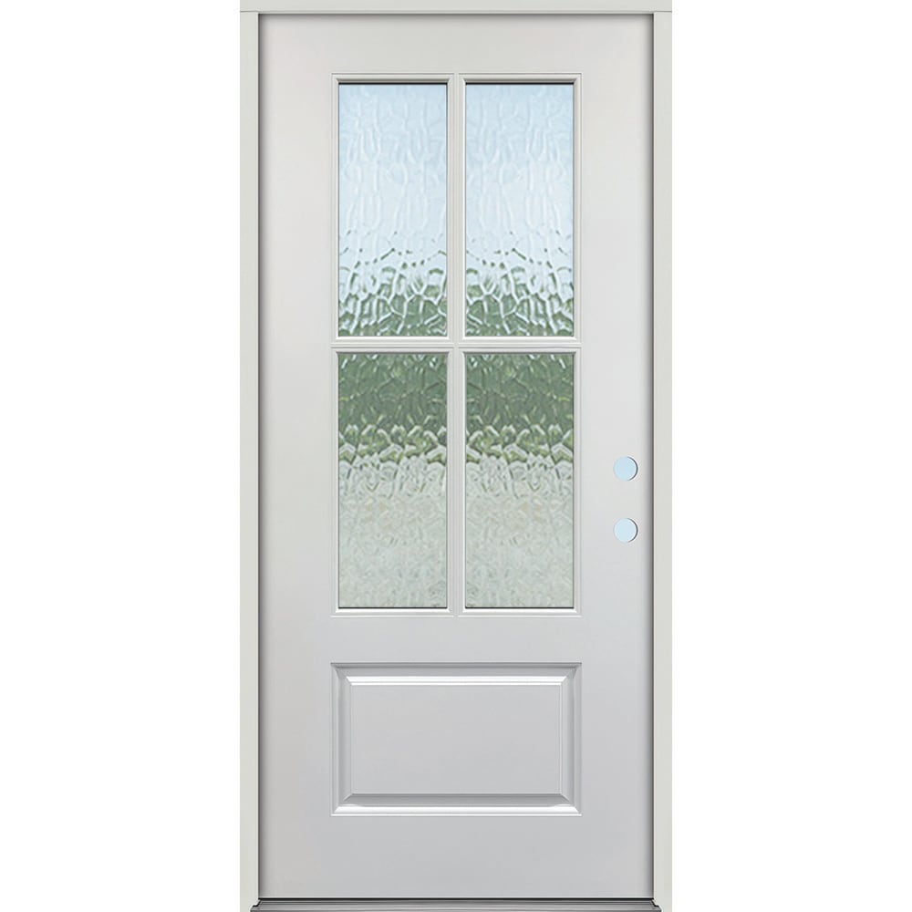 Greatview Doors FG533SGL32L-6 32-in x 80-in x 6-9/16-in Fiberglass 3/4 lite Left-hand inswing Unfinished Front Door Insulating core