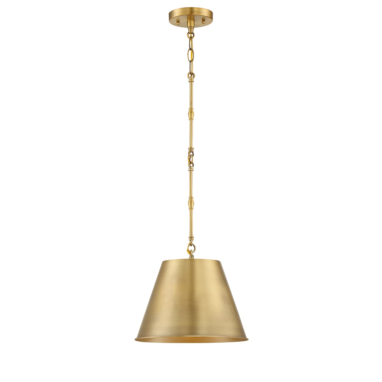 Savoy House Essentials 7-232-1-322 Essentials Warm Brass Traditional Bowl Medium Hanging Pendant light