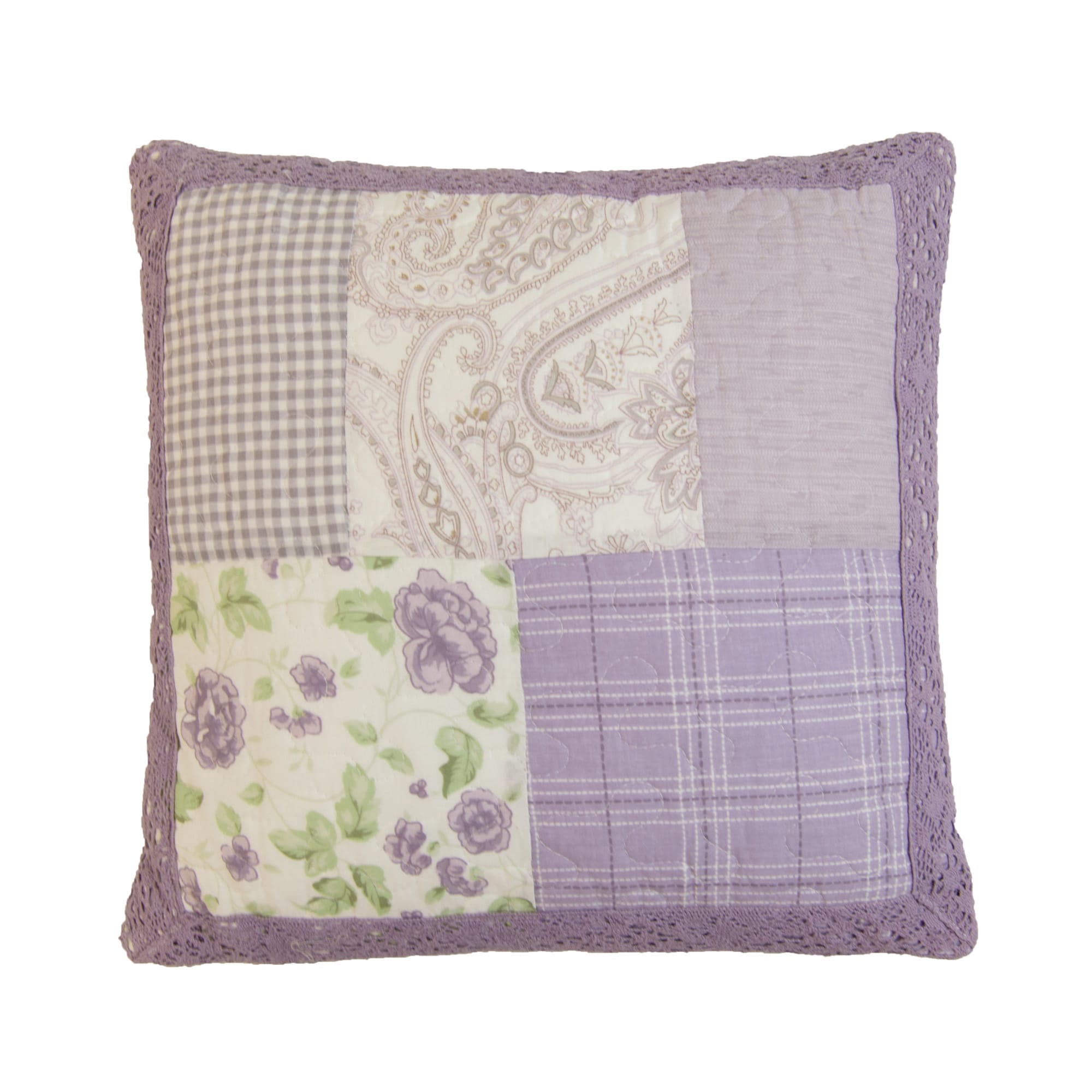 Donna Sharp 15-in x 15-in Lavender Rose Square Indoor Decorative Pillow