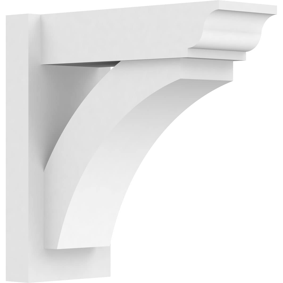 Ekena Millwork OUTP07X16X16THR01 7-in W X 16-in D X 16-in H Thorton Architectural Grade PVC Outlooker with Traditional Ends