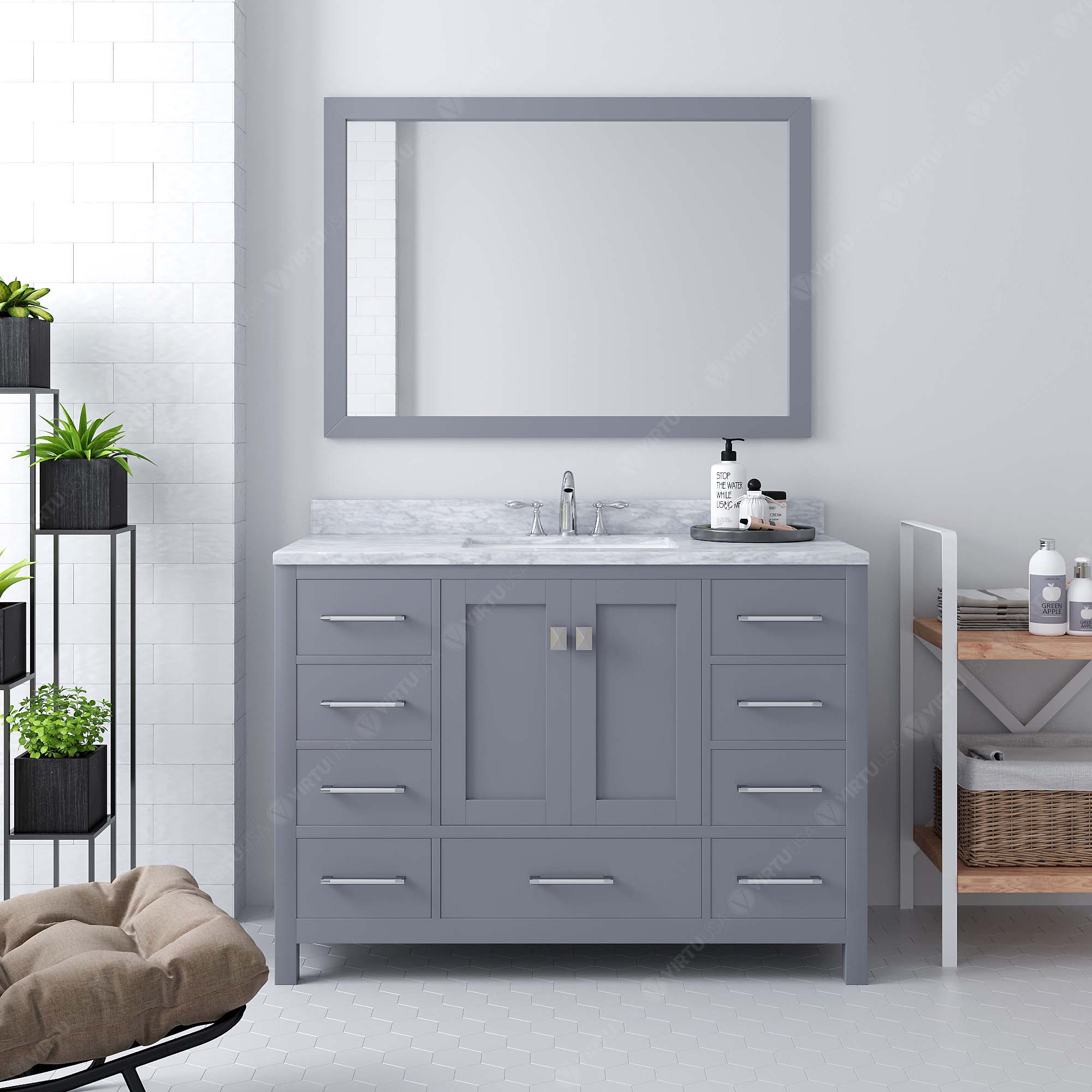 Virtu USA GS-50048-WMSQ-GR-002 Bath-Vanity-Combo - View #2