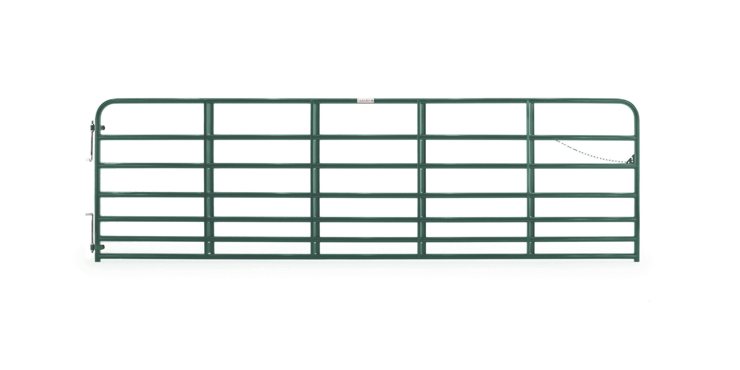 Tarter RGB14T 4-ft H x 14-ft W Green powder over e-coat Steel Farm Corral Fence gate