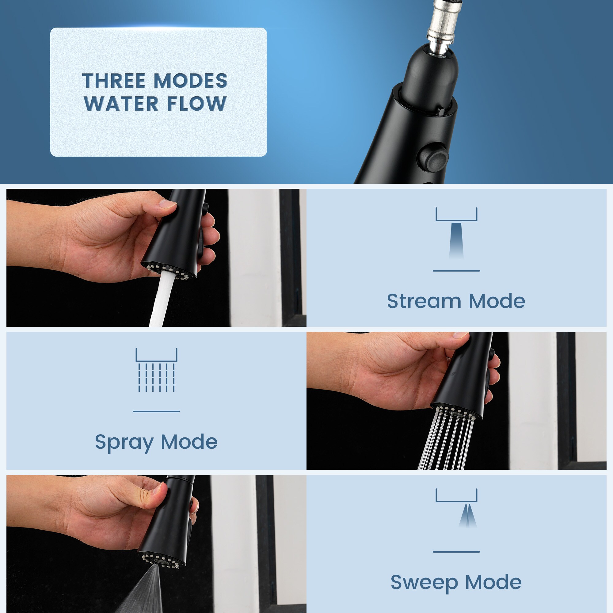 Mondawe MD-S876BN Kitchen-Faucets - View #4