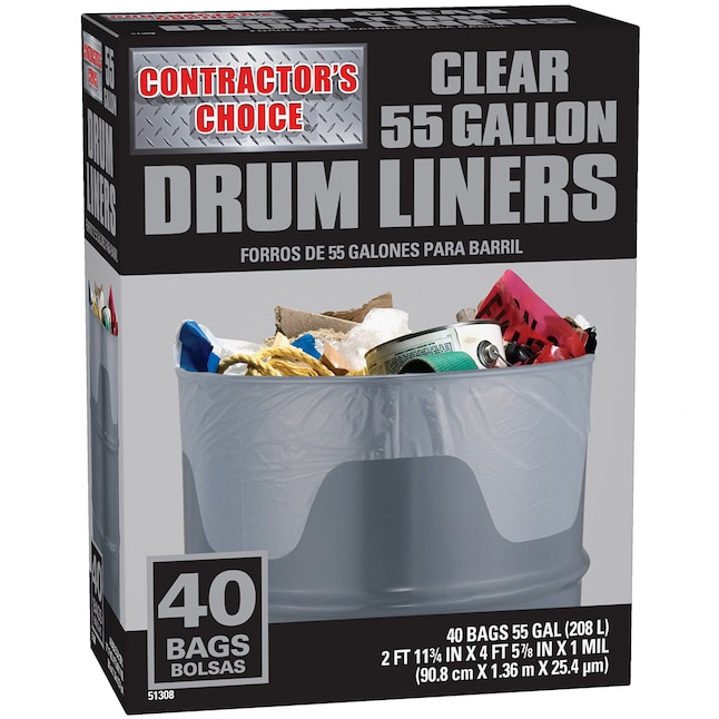 2 pack Drum Liner Trash Bags 50 Count Ultrasac 55 Gal
