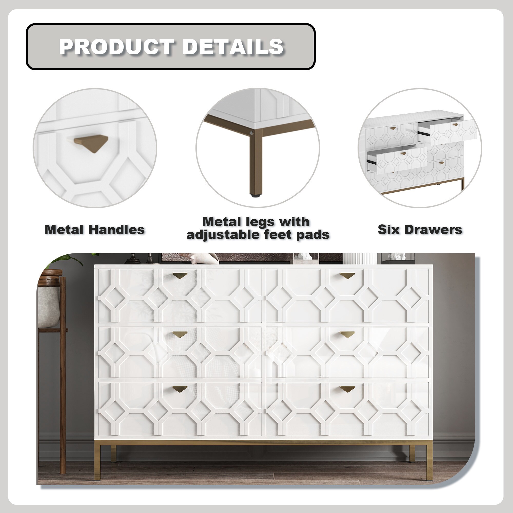 Clihome CL-JH-009016-WH-N dressers - View #10
