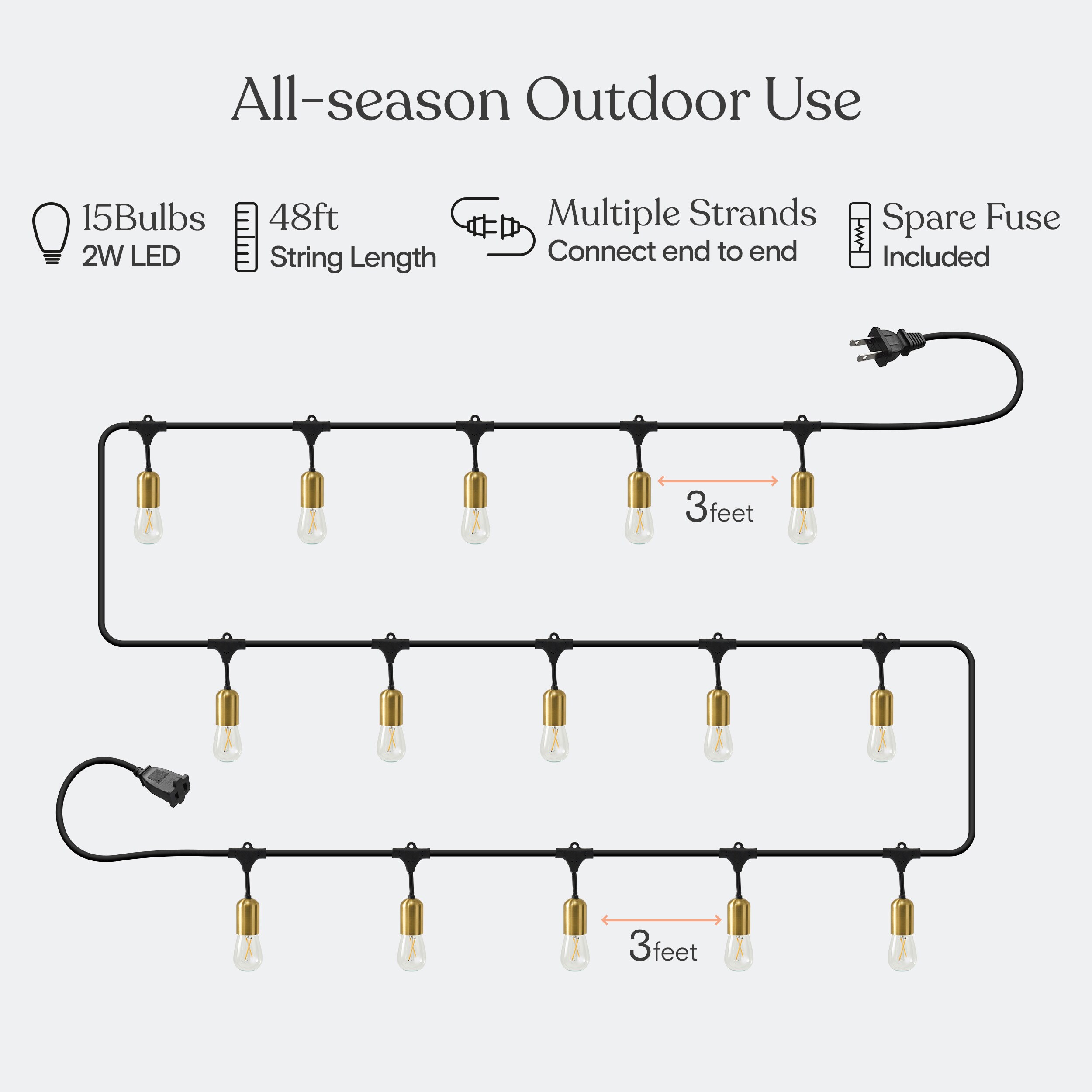 Brightech GLW-2W-48-SW Patio-String-Lights - View #6