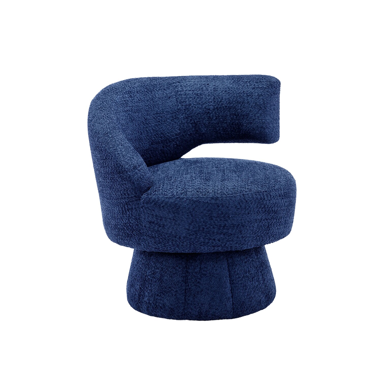 Bybafun YA6100138 Country Blue Swivel Barrel Chair