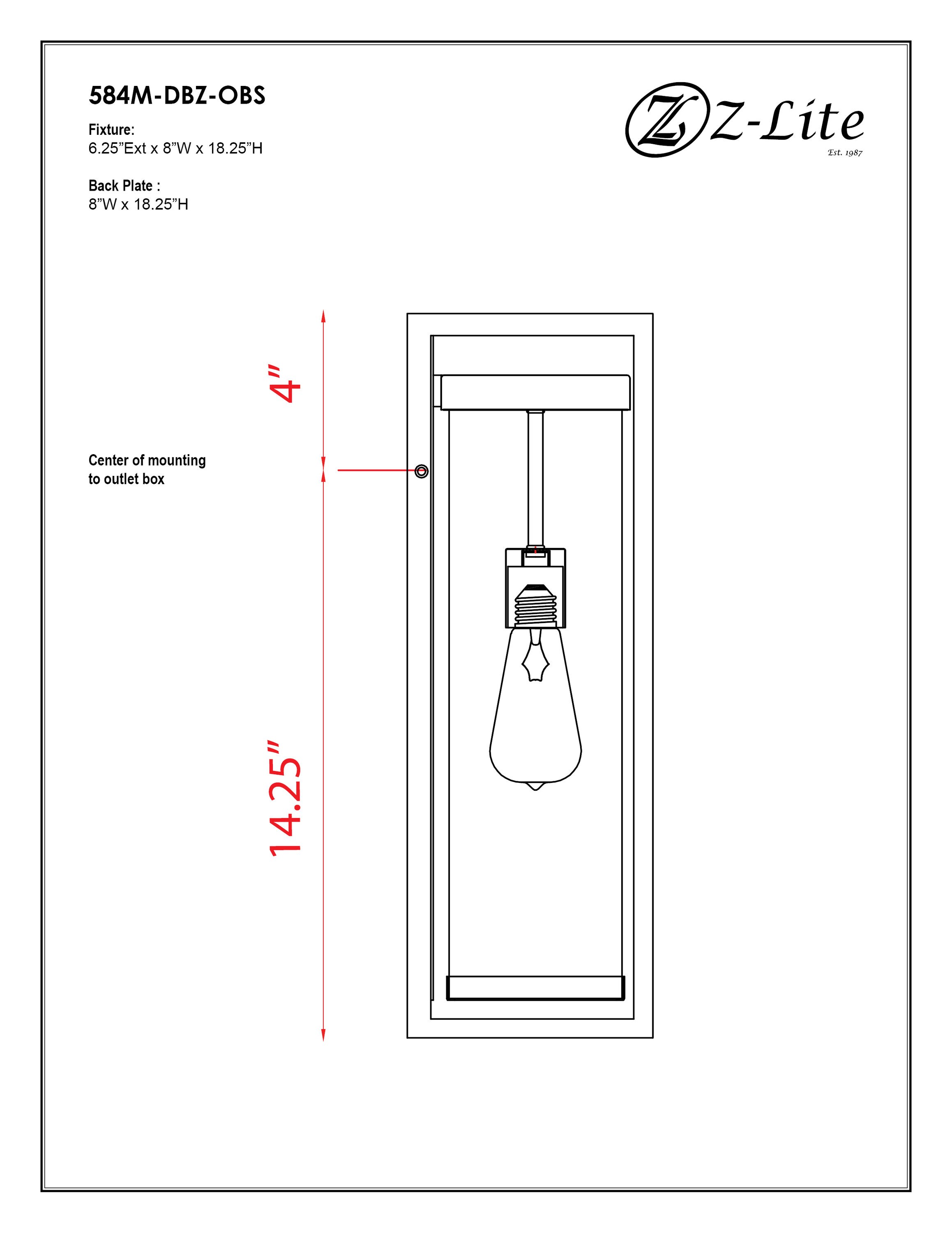 Z-Lite 584M-DBZ-OBS Outdoor-Wall-Lighting - View #4