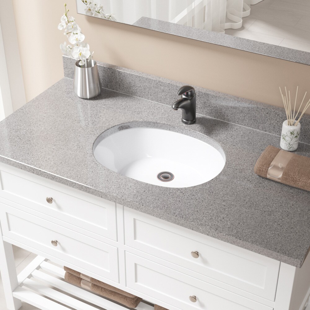 MR Direct Undermount Porcelain Bathroom Sink in White