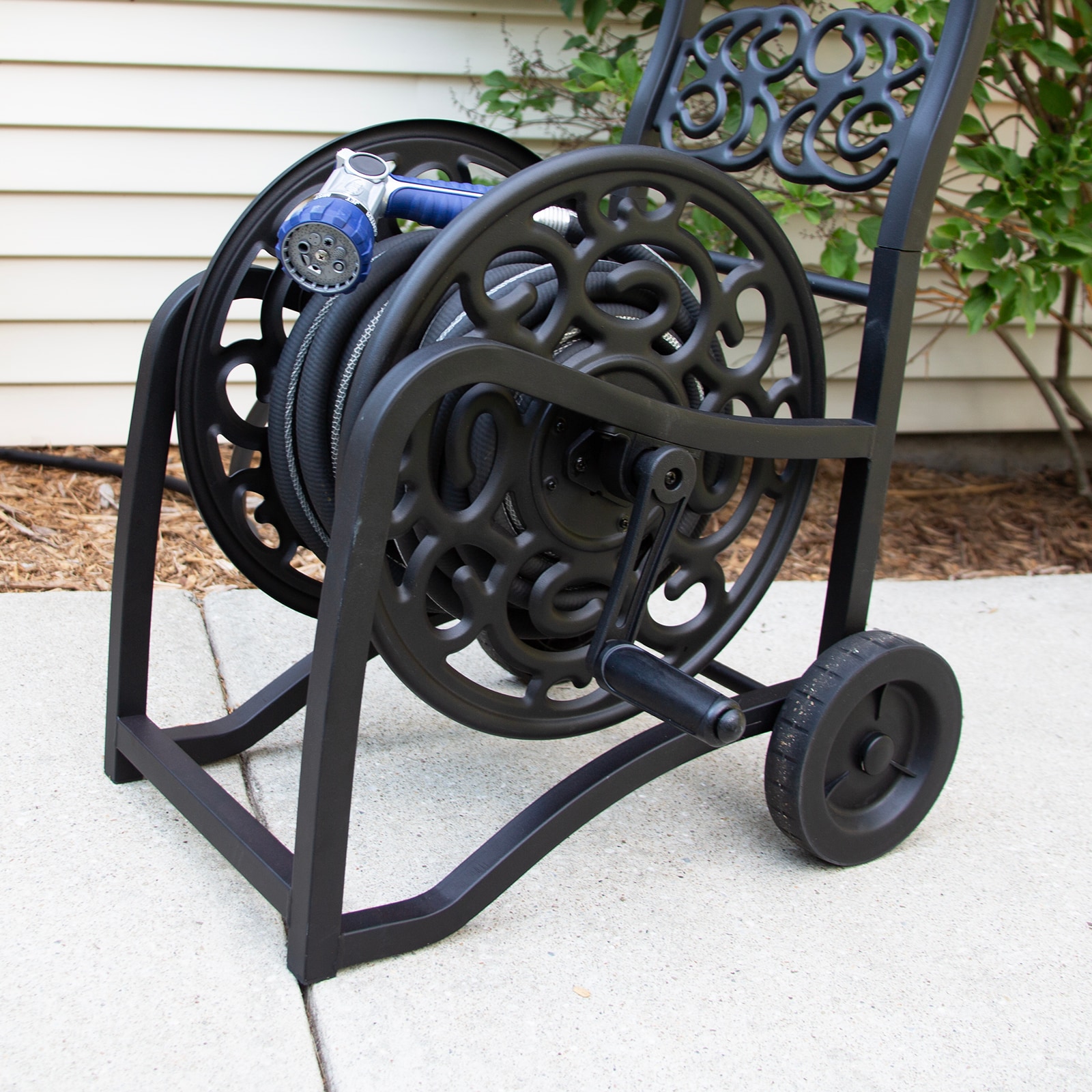  Metal Garden Hose Reel Cart 240 ft Heavy-Duty Rust Steel  Resistant Rustic Outdoor Mobile & ebook : Patio, Lawn & Garden