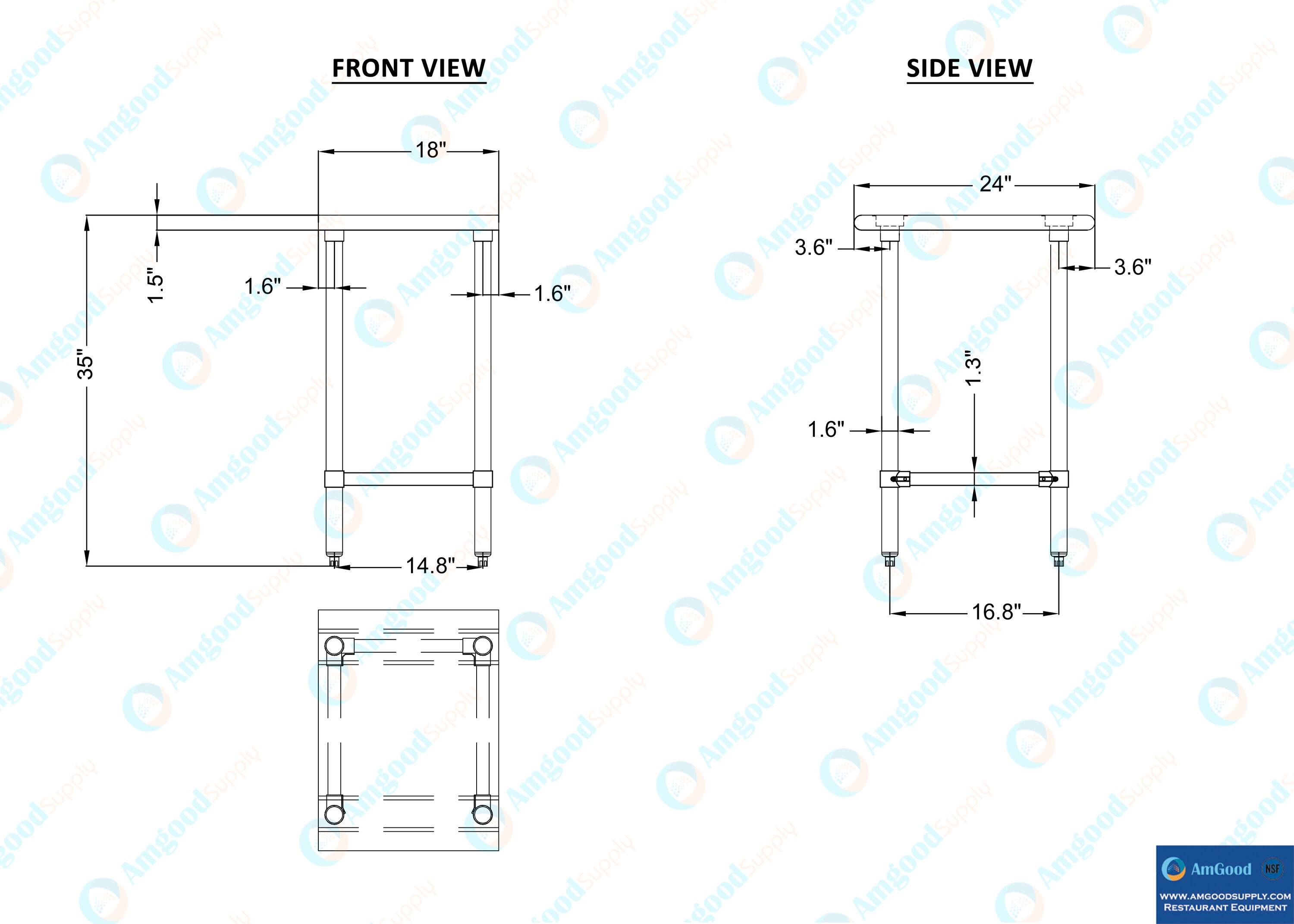 Amgood LWT-2418-RCB Kitchen-Furniture - View #5