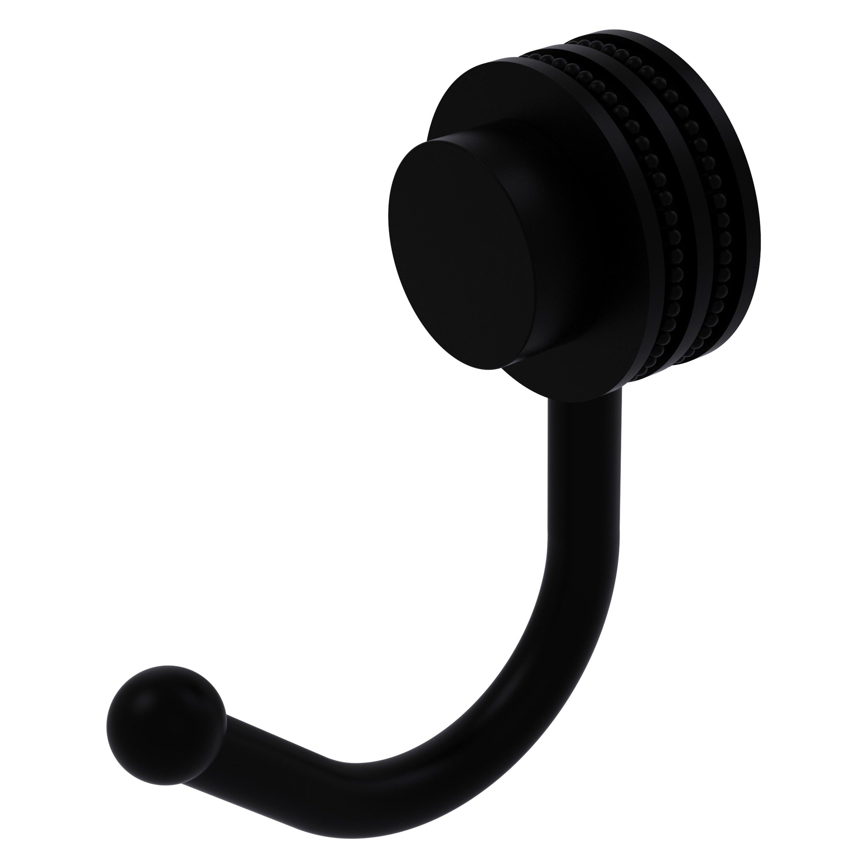 Allied Brass 420D-BKM Venus Matte Black Single -Hook Wall mount Towel Hook