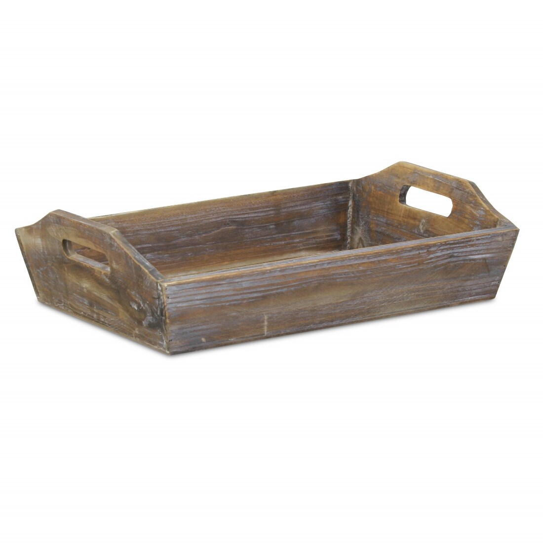 HomeRoots 4000379869 3.7-in x 19.5-in Brown Rectangle Serving Tray