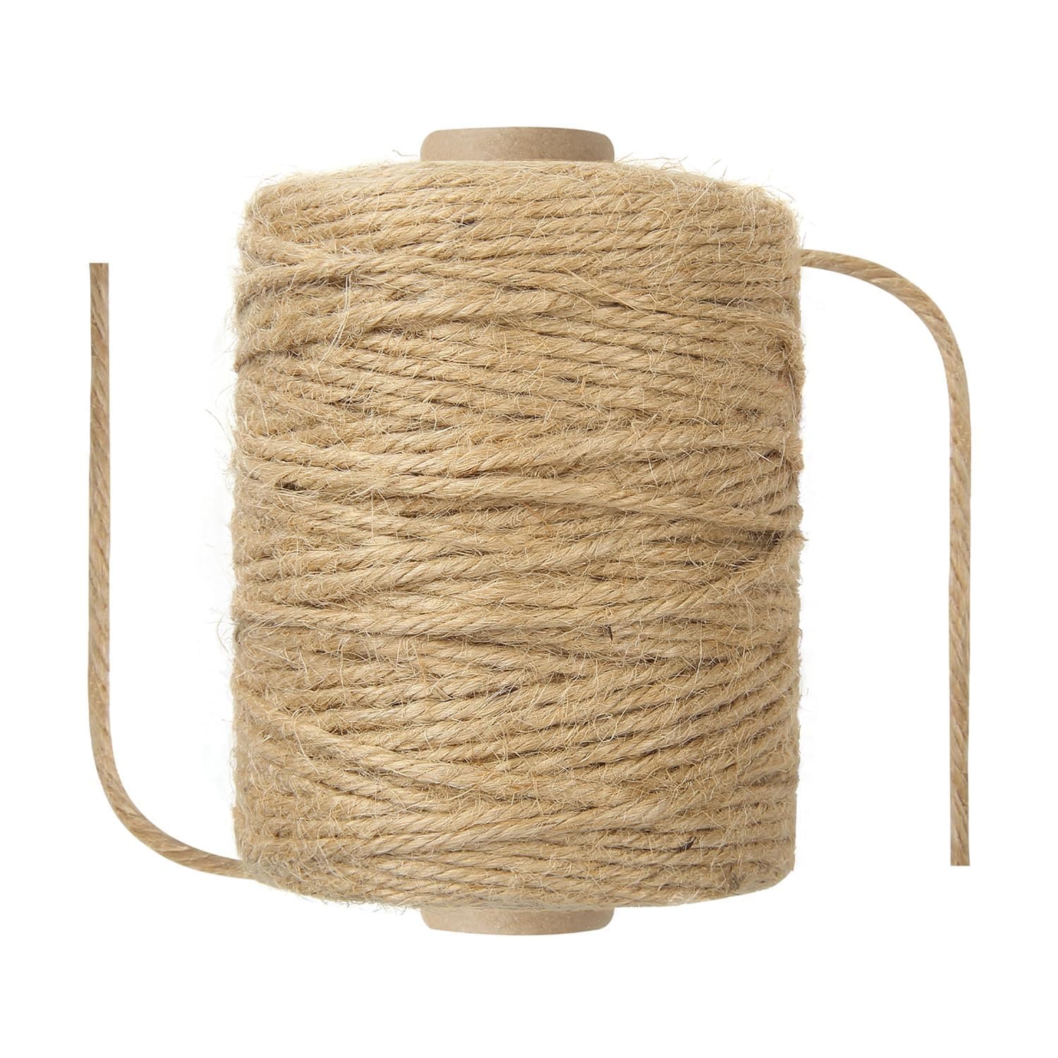 Adrinfly  Natural Sisal Hemp Rope 1/8 in 3mm by 328 ft 100 Meters Heavy Duty Thick Twine for Cat Scratcher Post Tree Garden Binding Crafts Packing