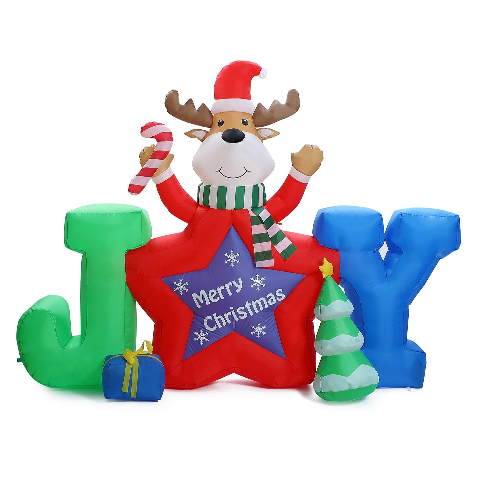 LuxenHome WHIN1777 6-ft Lighted Reindeer Christmas Inflatable
